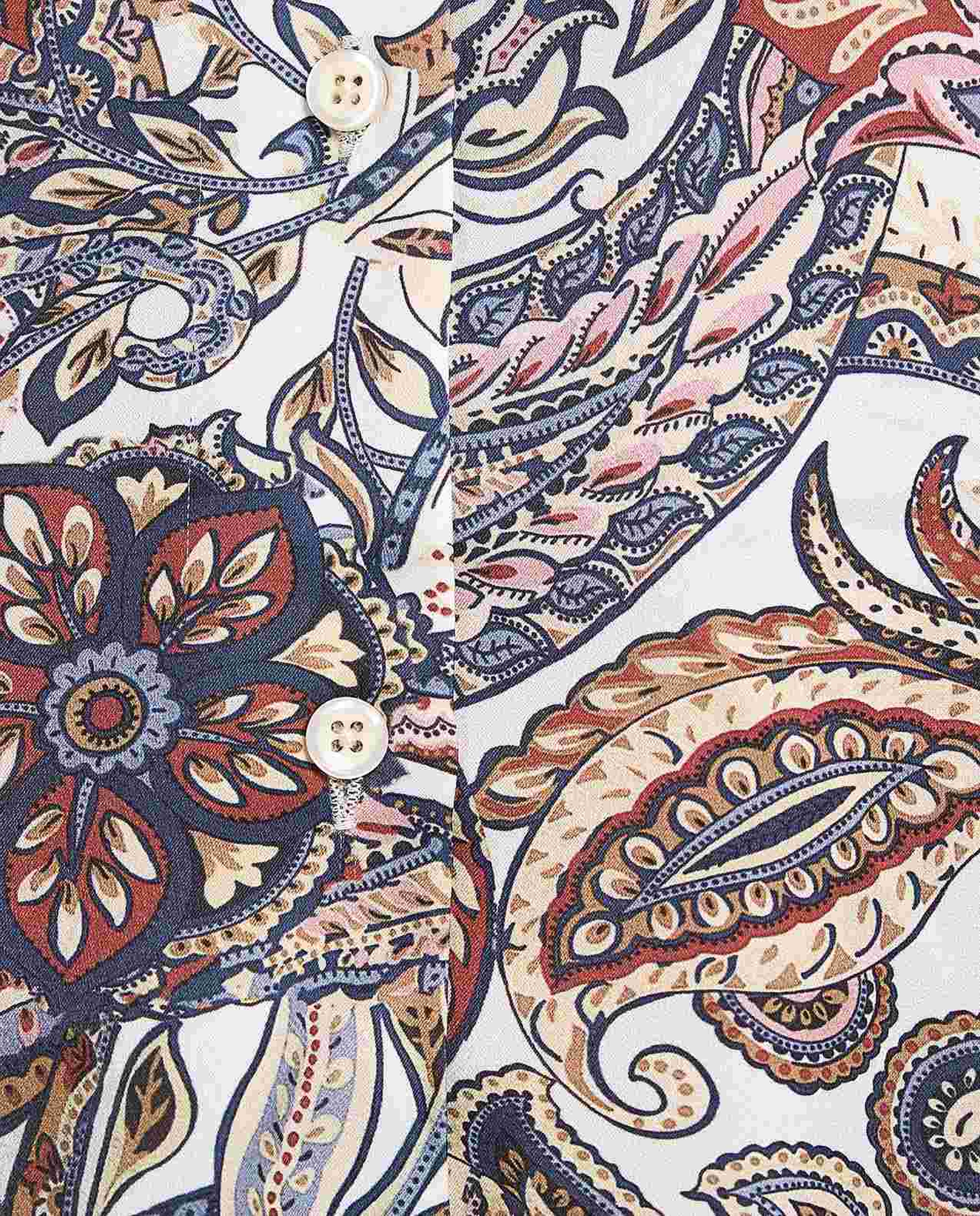 Paisley Patterned Shirt with Classic Collar and Long Sleeves