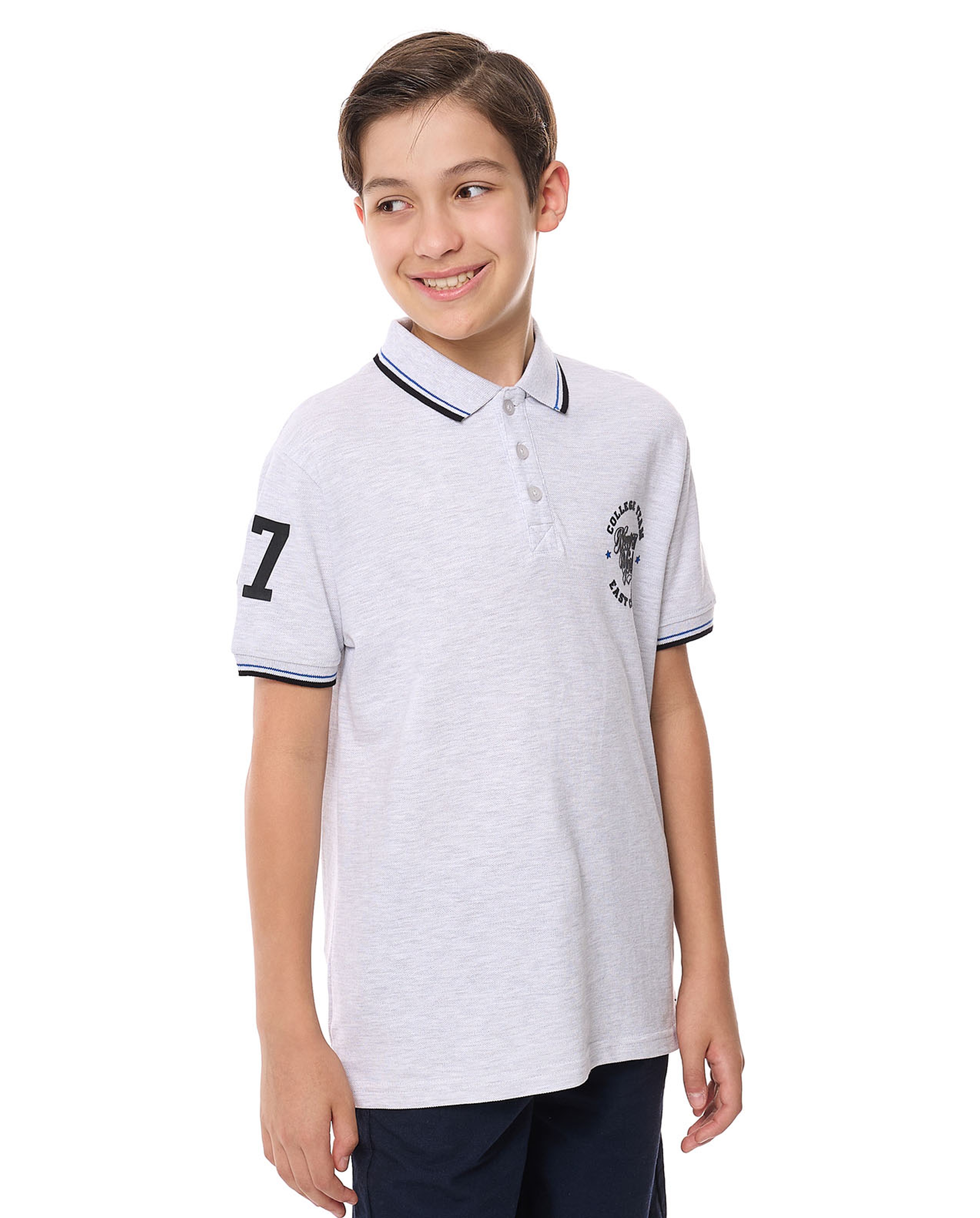 Printed Polo T-Shirt with Short Sleeves