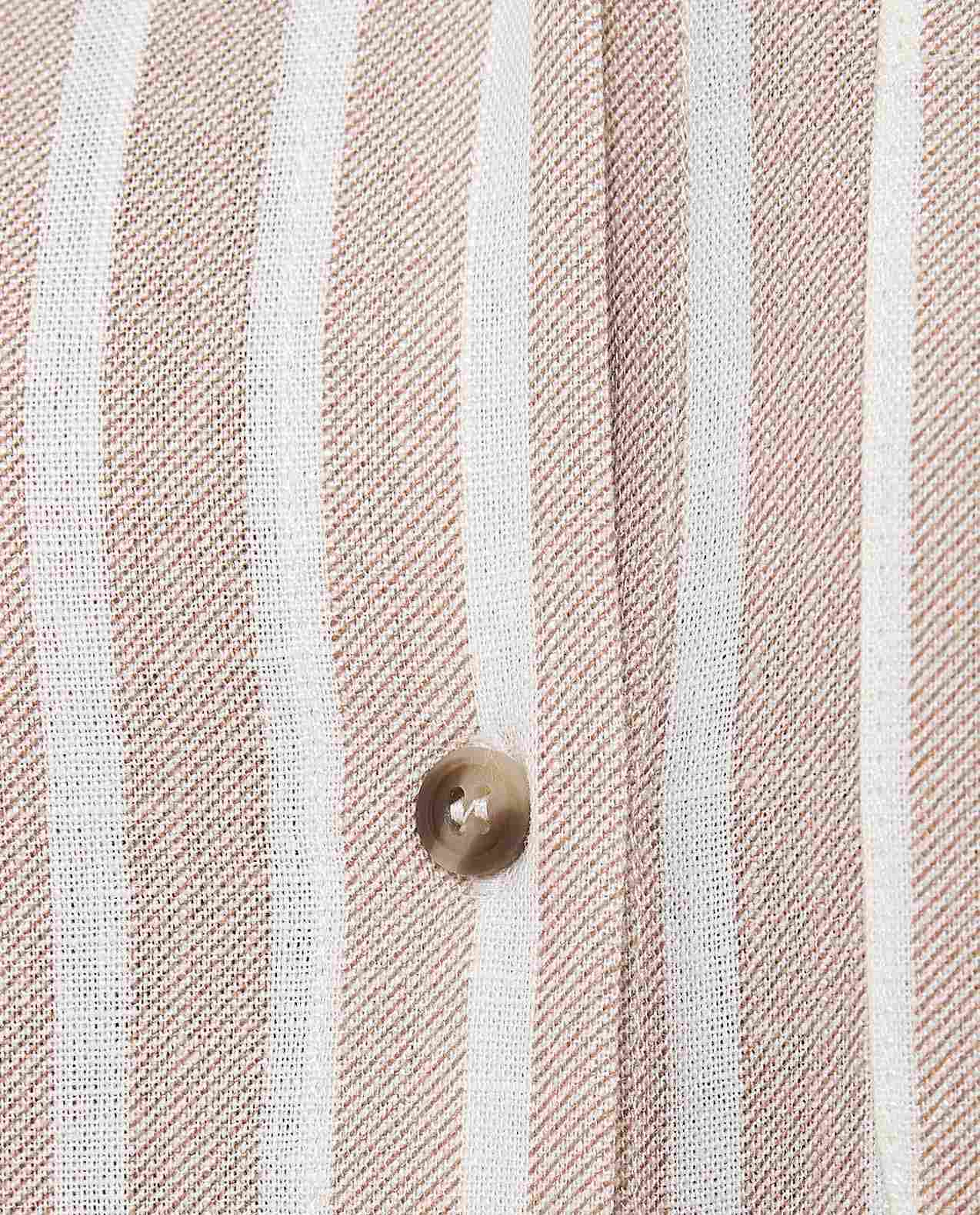 Striped Shirt with Classic Collar and Short Sleeves