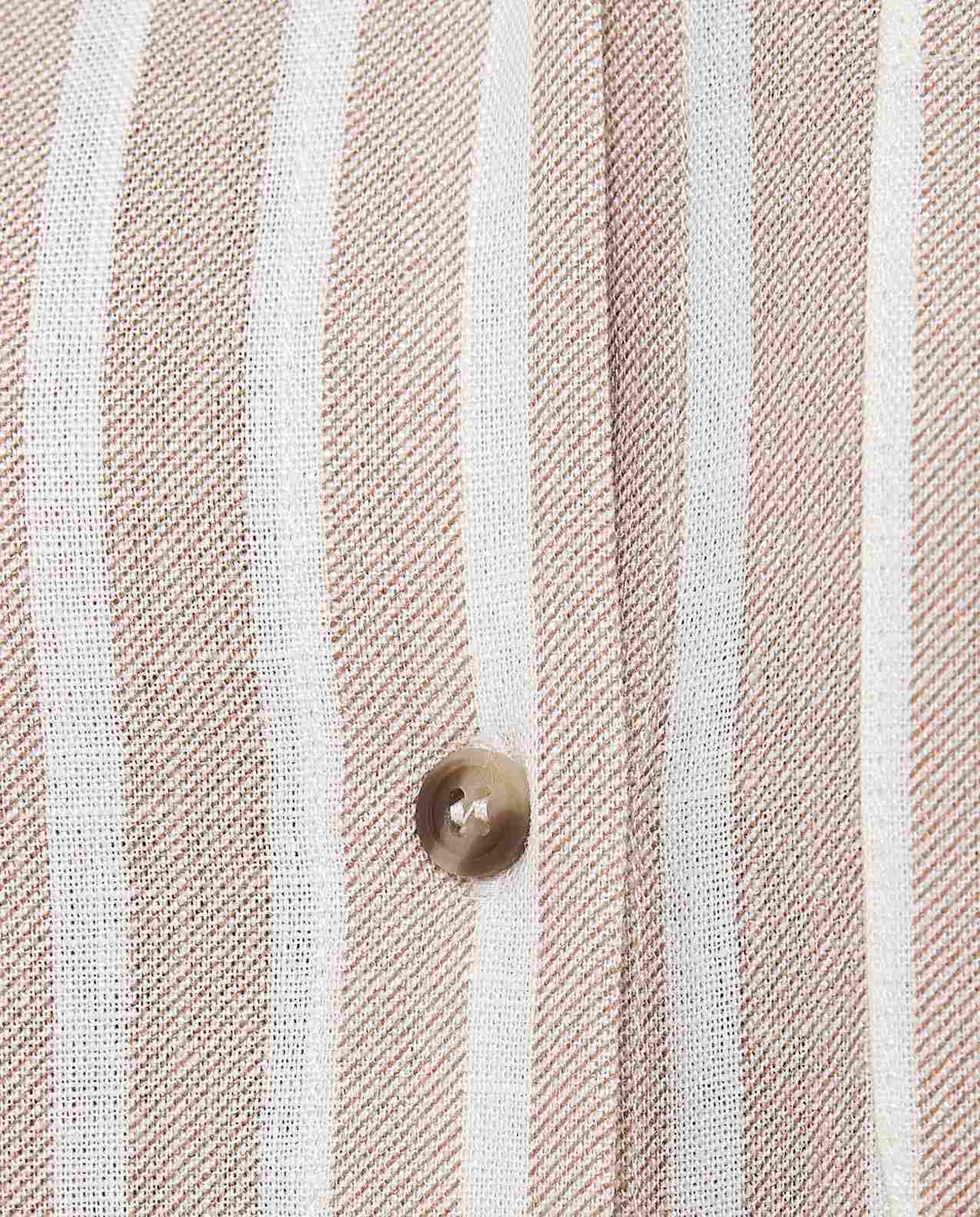 Striped Shirt with Classic Collar and Short Sleeves