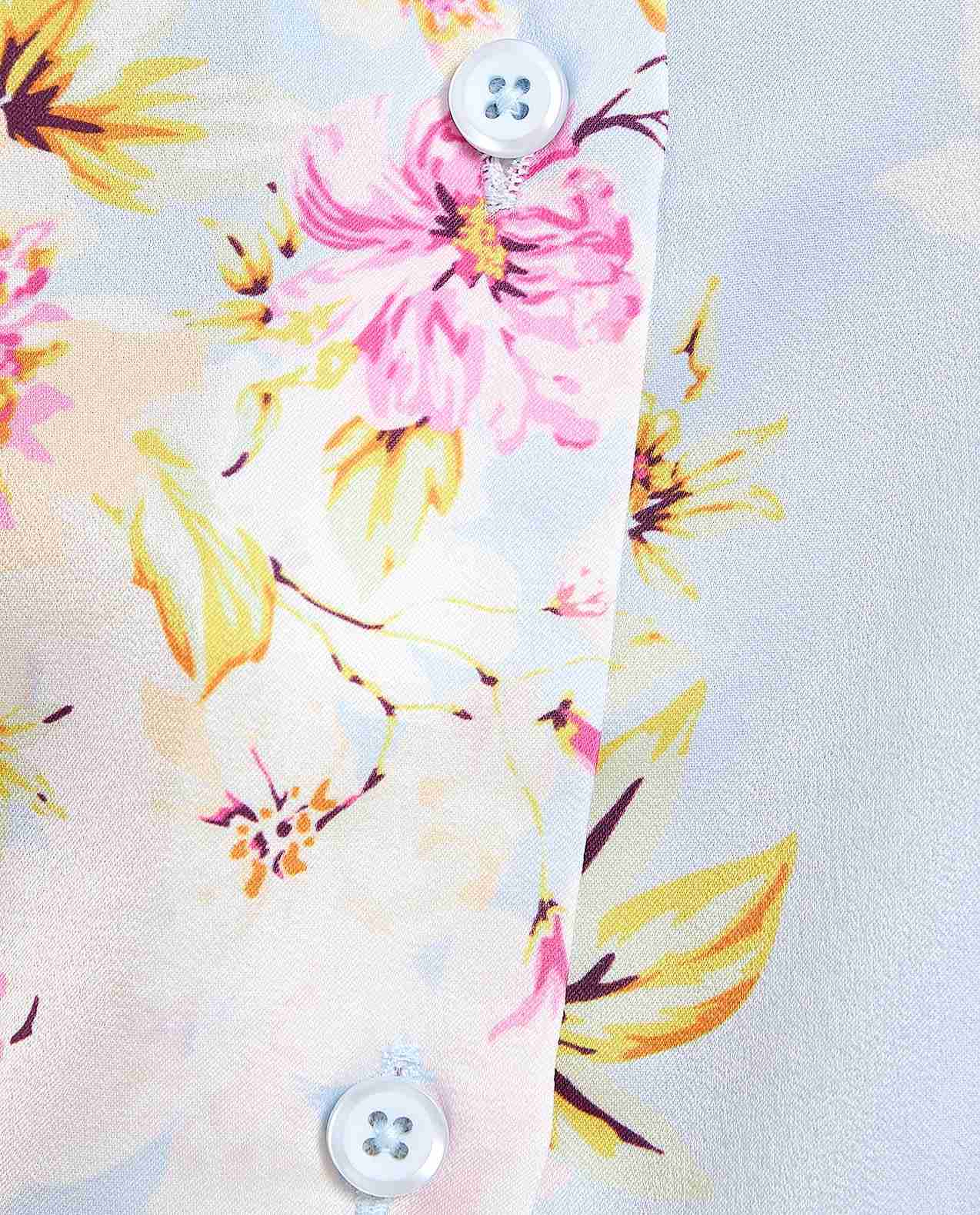 Floral Printed Shirt with Classic Collar and Long Sleeves