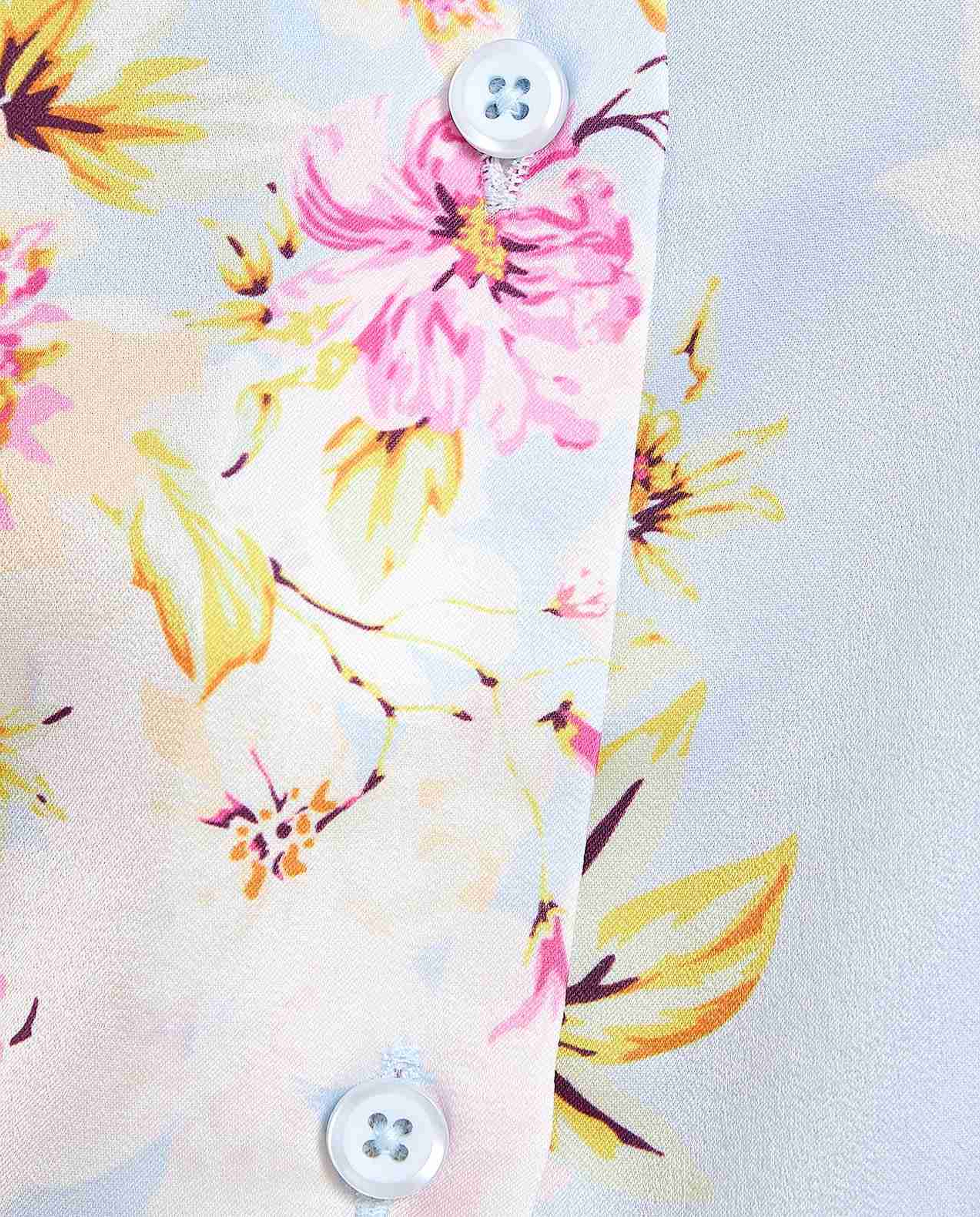 Floral Printed Shirt with Classic Collar and Long Sleeves