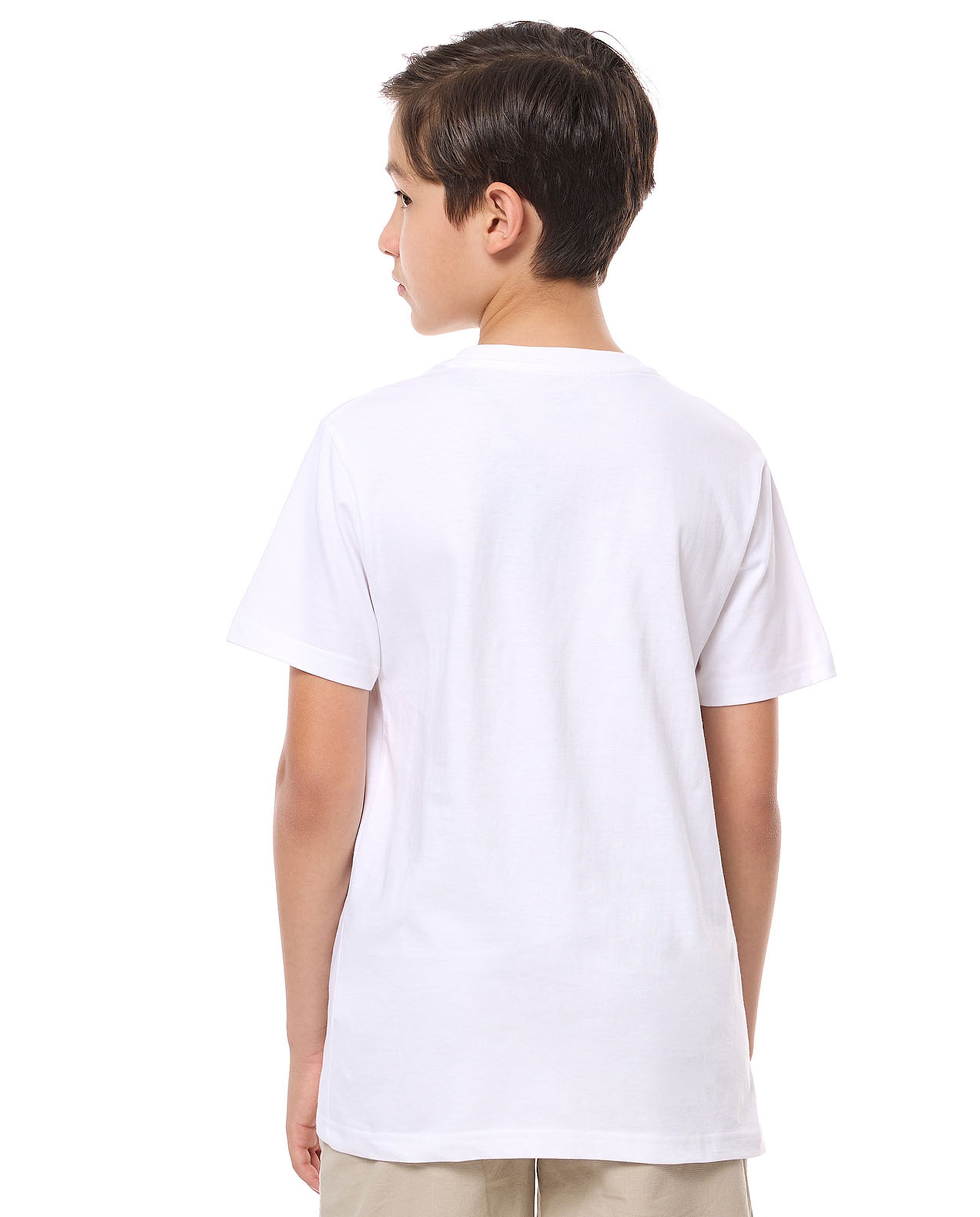 Printed T-Shirt with Crew Neck and Short Sleeves