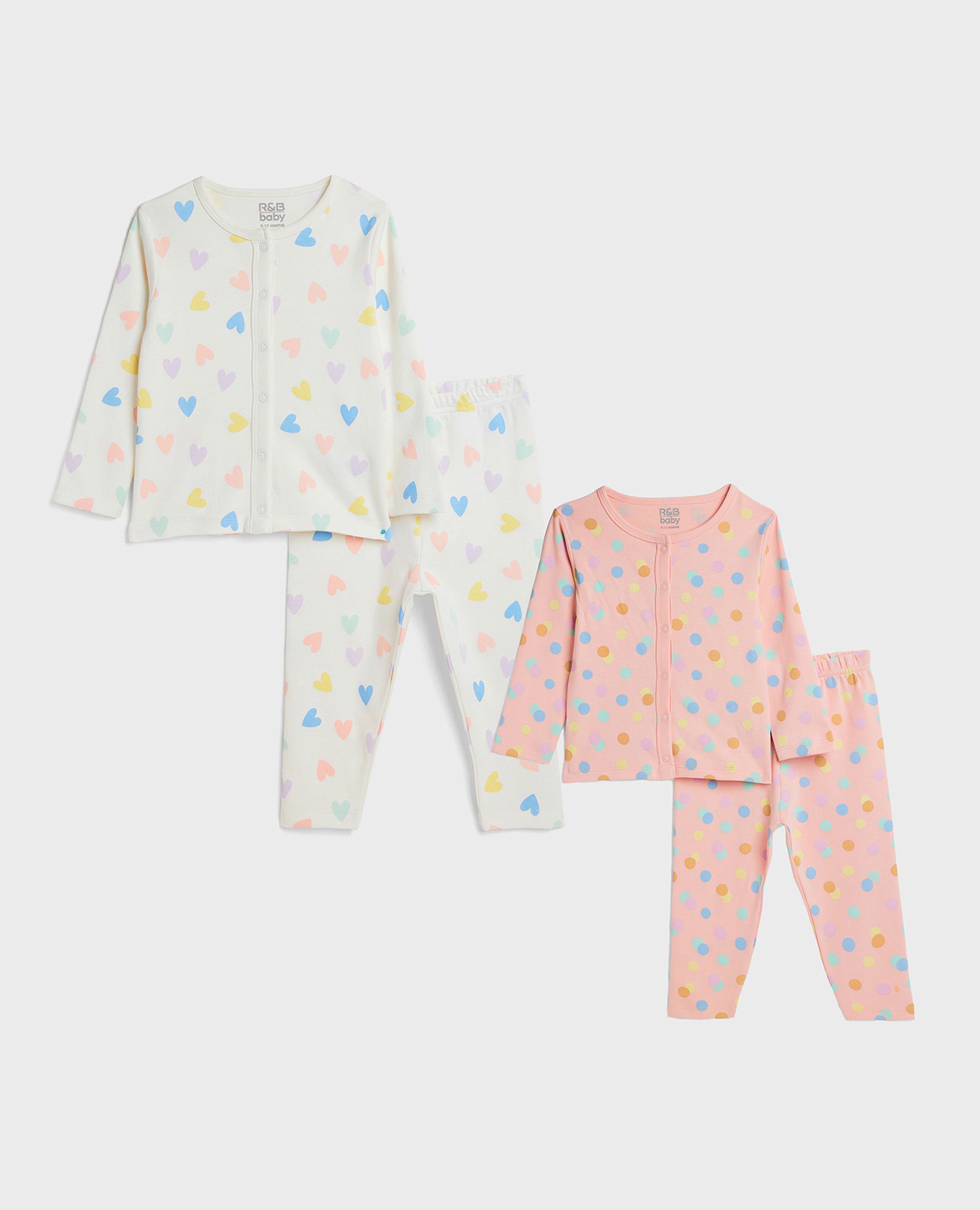 طقم توب وبنطال بطبعة - قطعتين