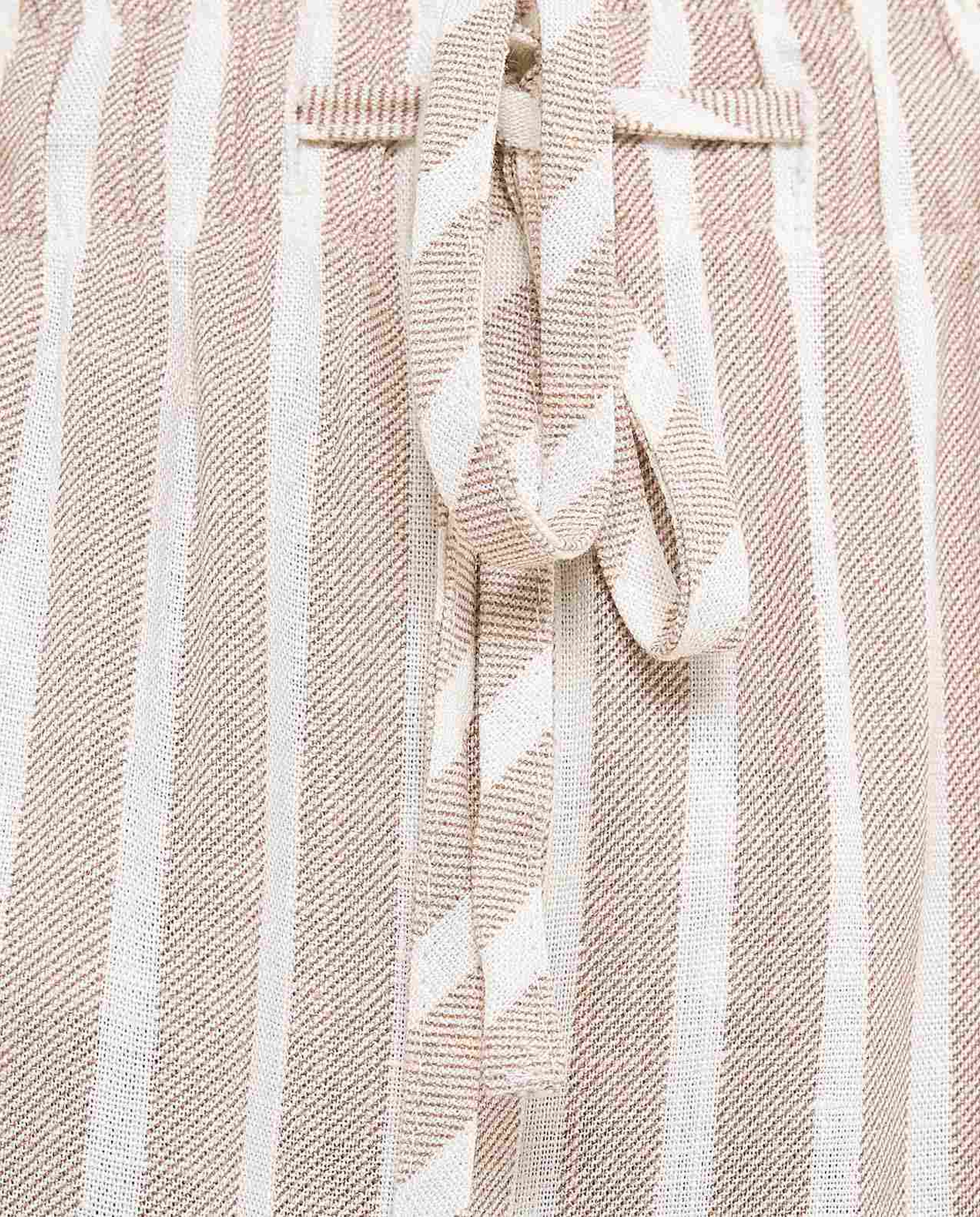Striped Straight Fit Pants with Drawstring Waist