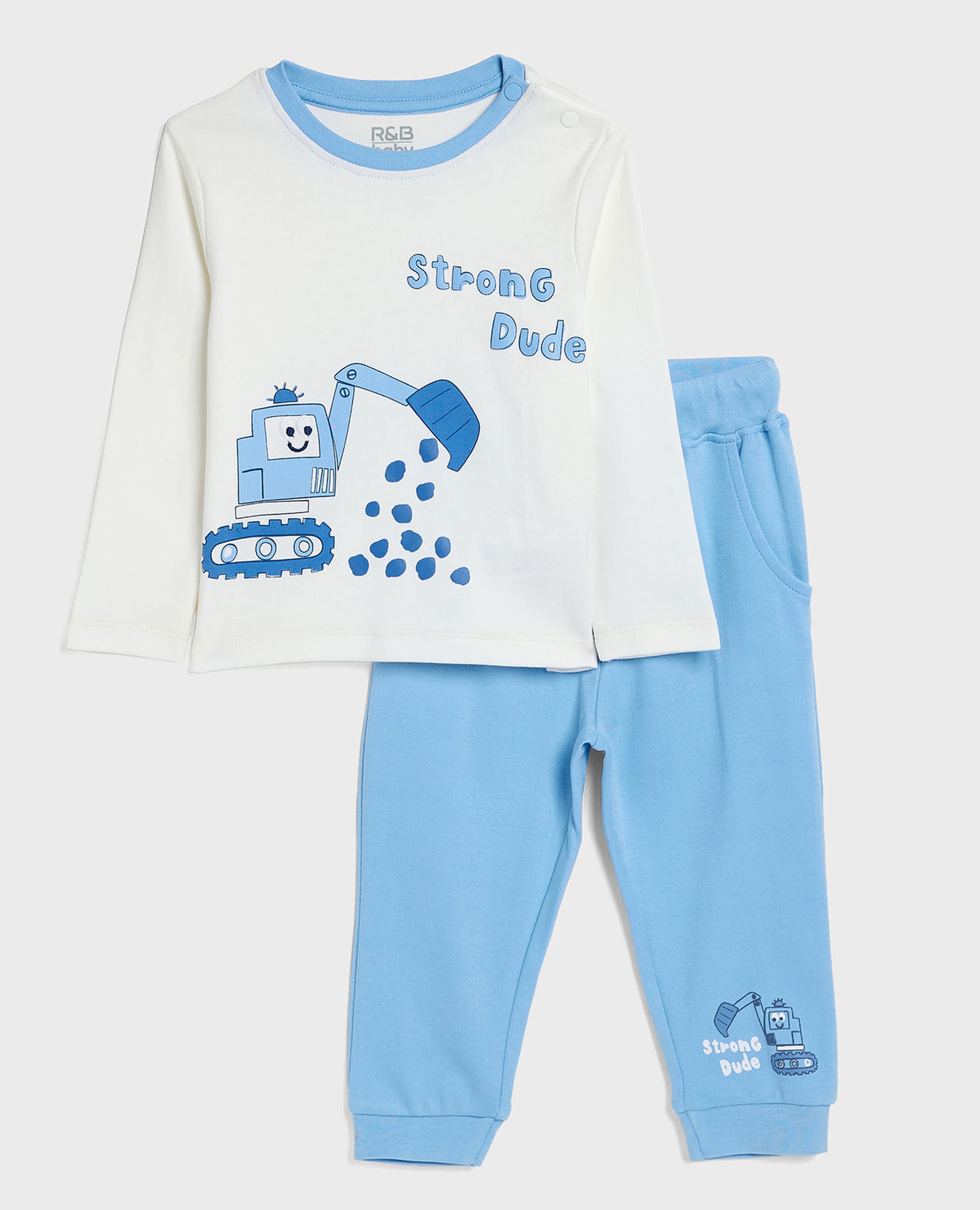 طقم تيشيرت وبنطال جوغر بطبعة