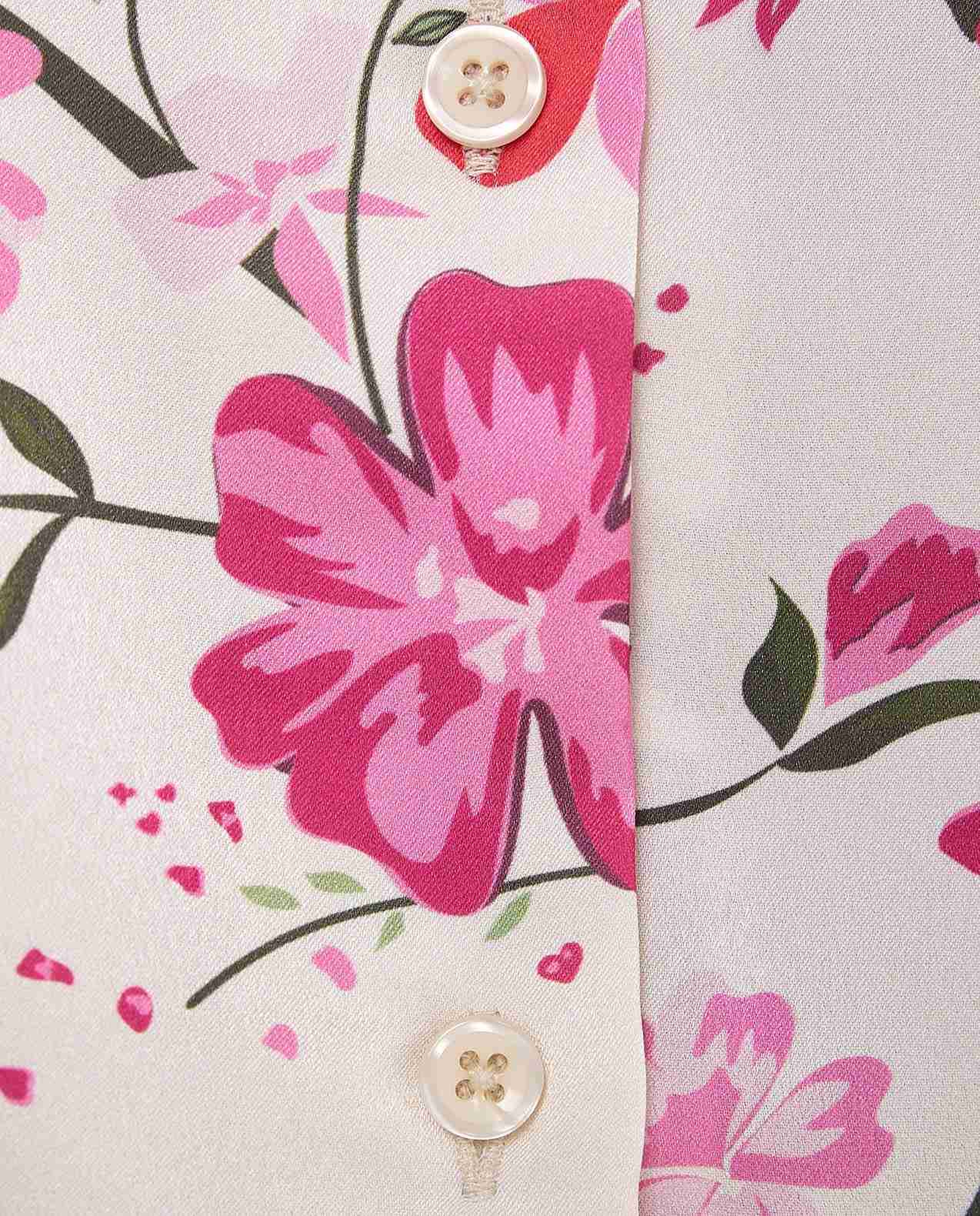 Floral Printed Shirt with Classic Collar and Long Sleeves