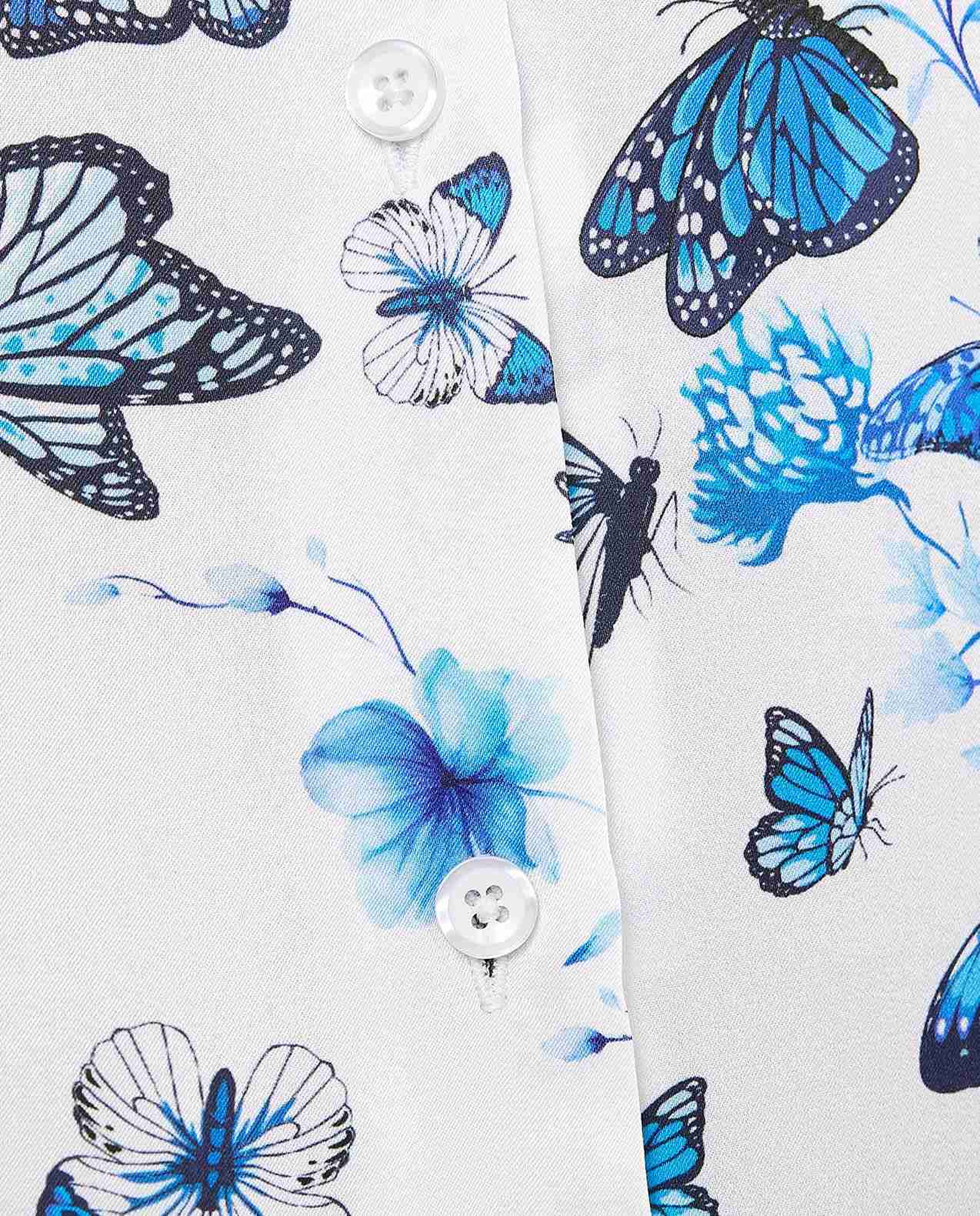 Patterned Shirt with Classic Collar and Long Sleeves