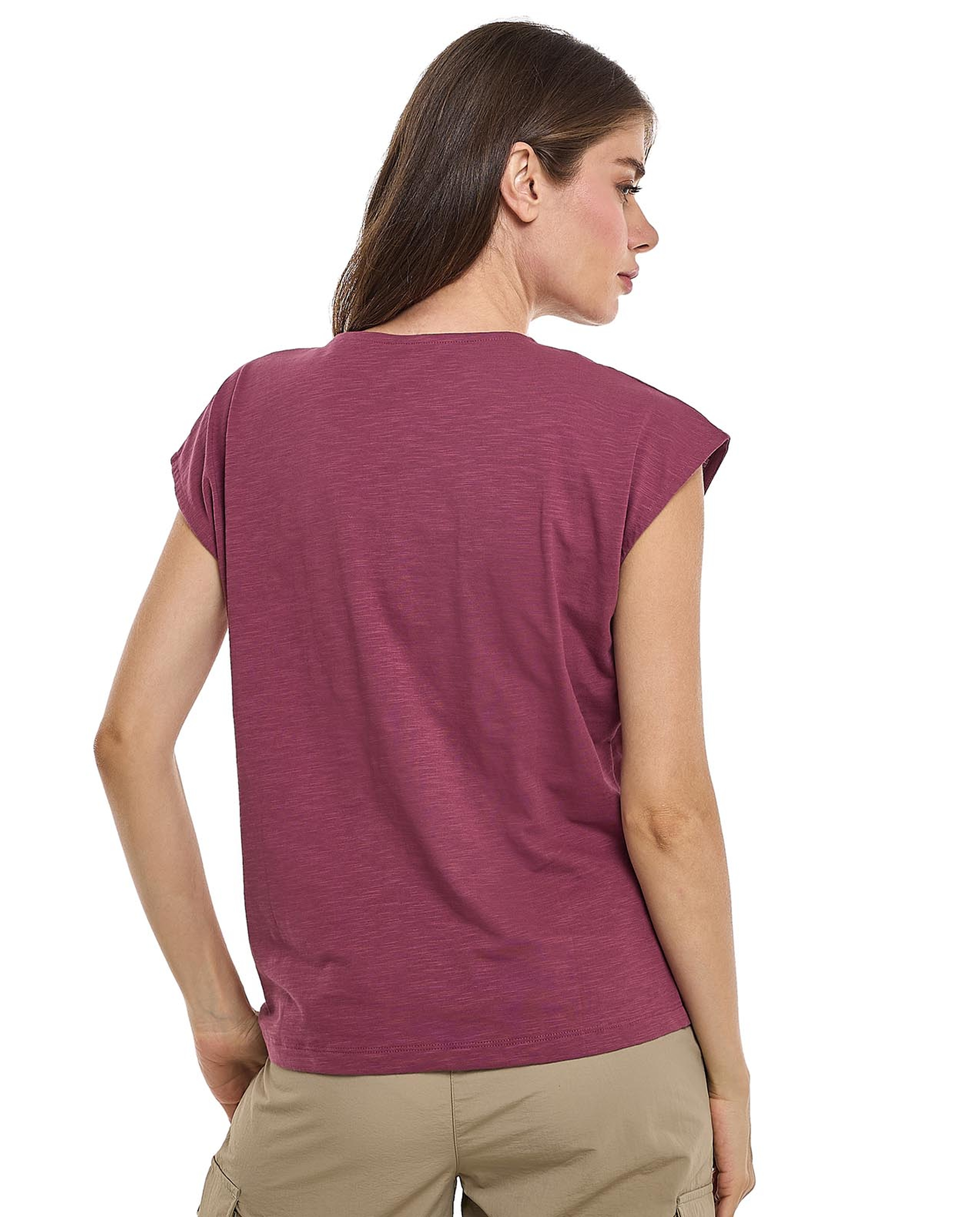 Solid Top with Tie-Up Neck and Cap Sleeves