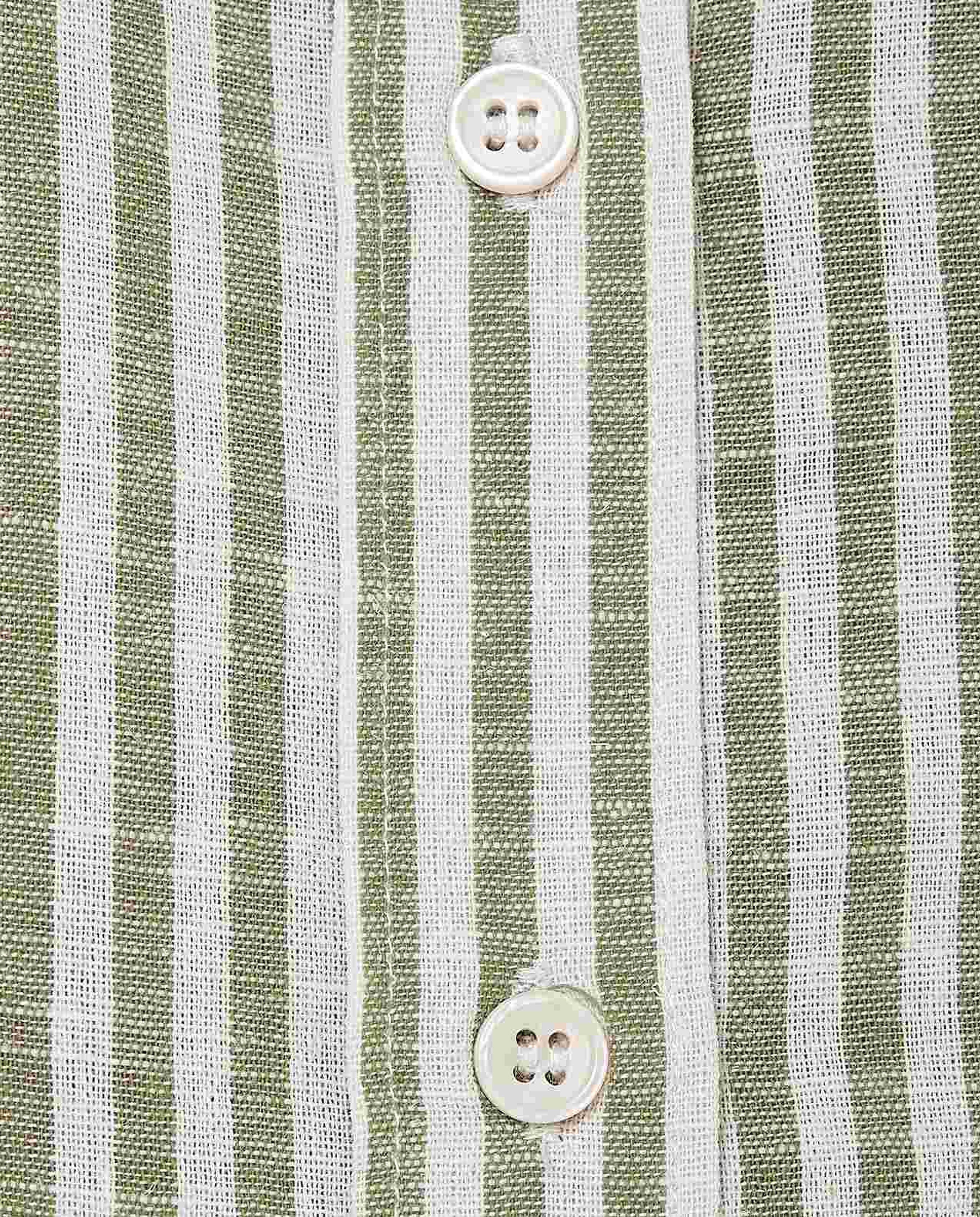 قميص تونيك مخطط بياقة كلاسيكية وأكمام طويلة