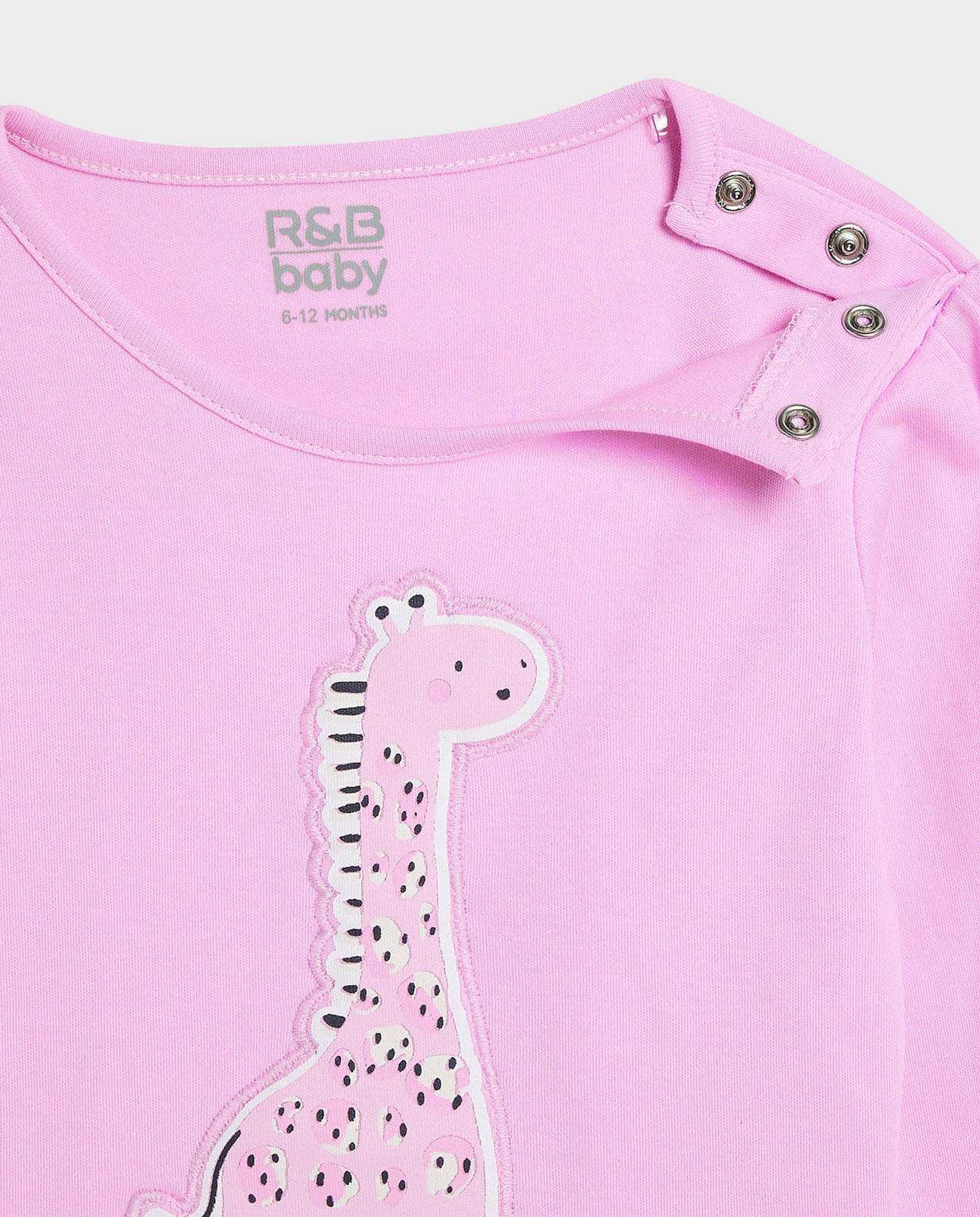 Appliqued Top and Pant Set with Headband