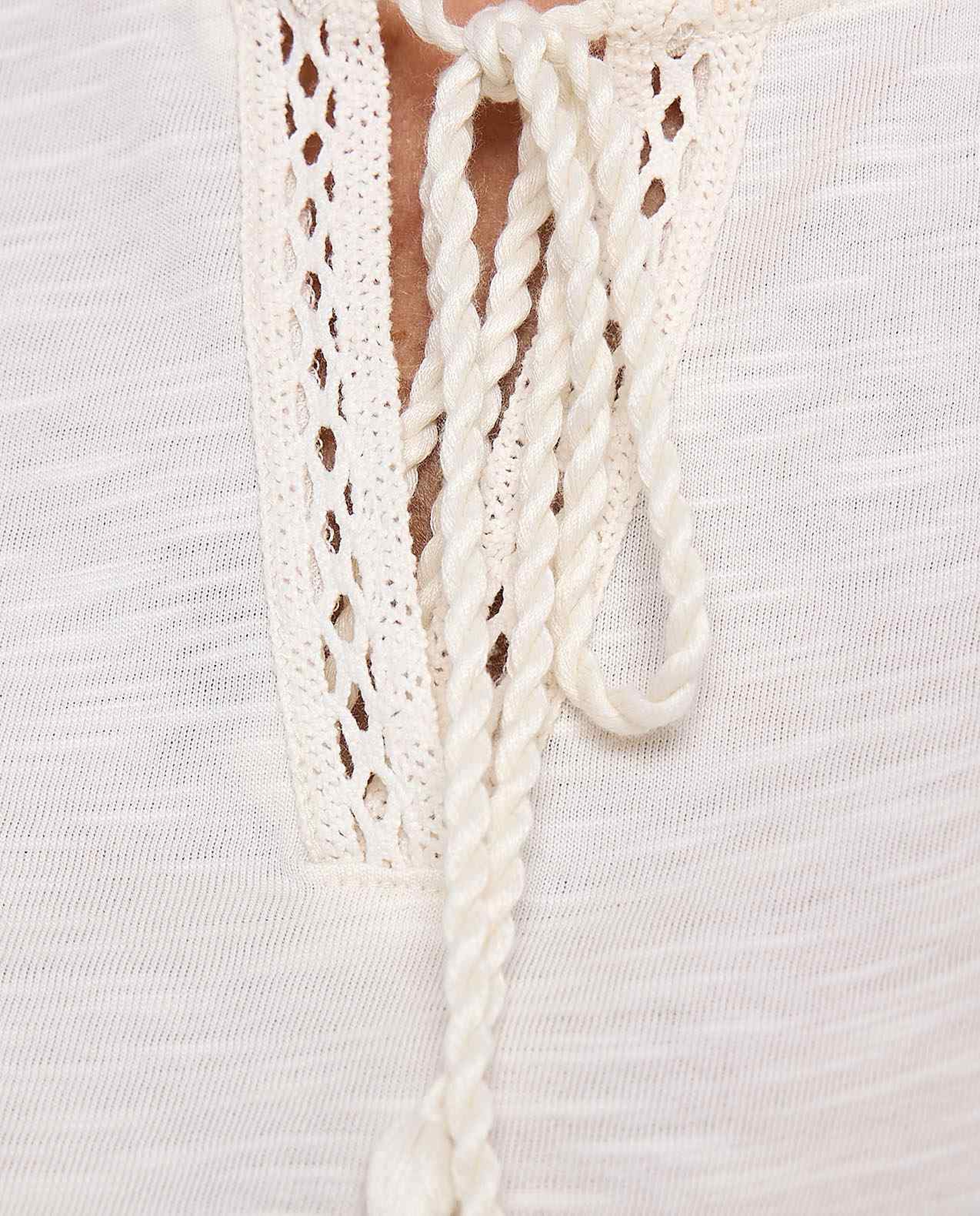 Solid Top with Tie-Up Neck and Cap Sleeves