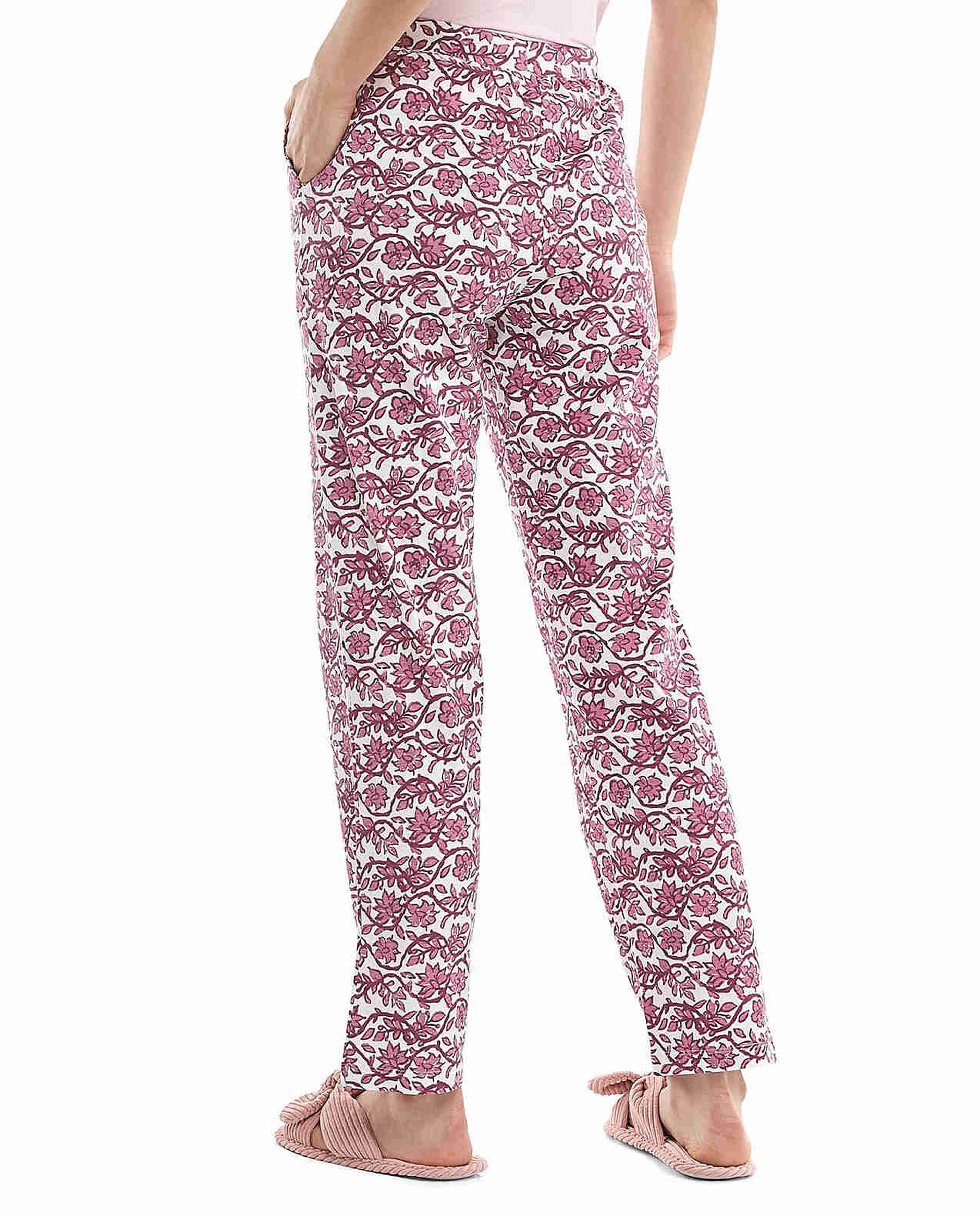 Patterned Lounge Pants with Drawstring Waist