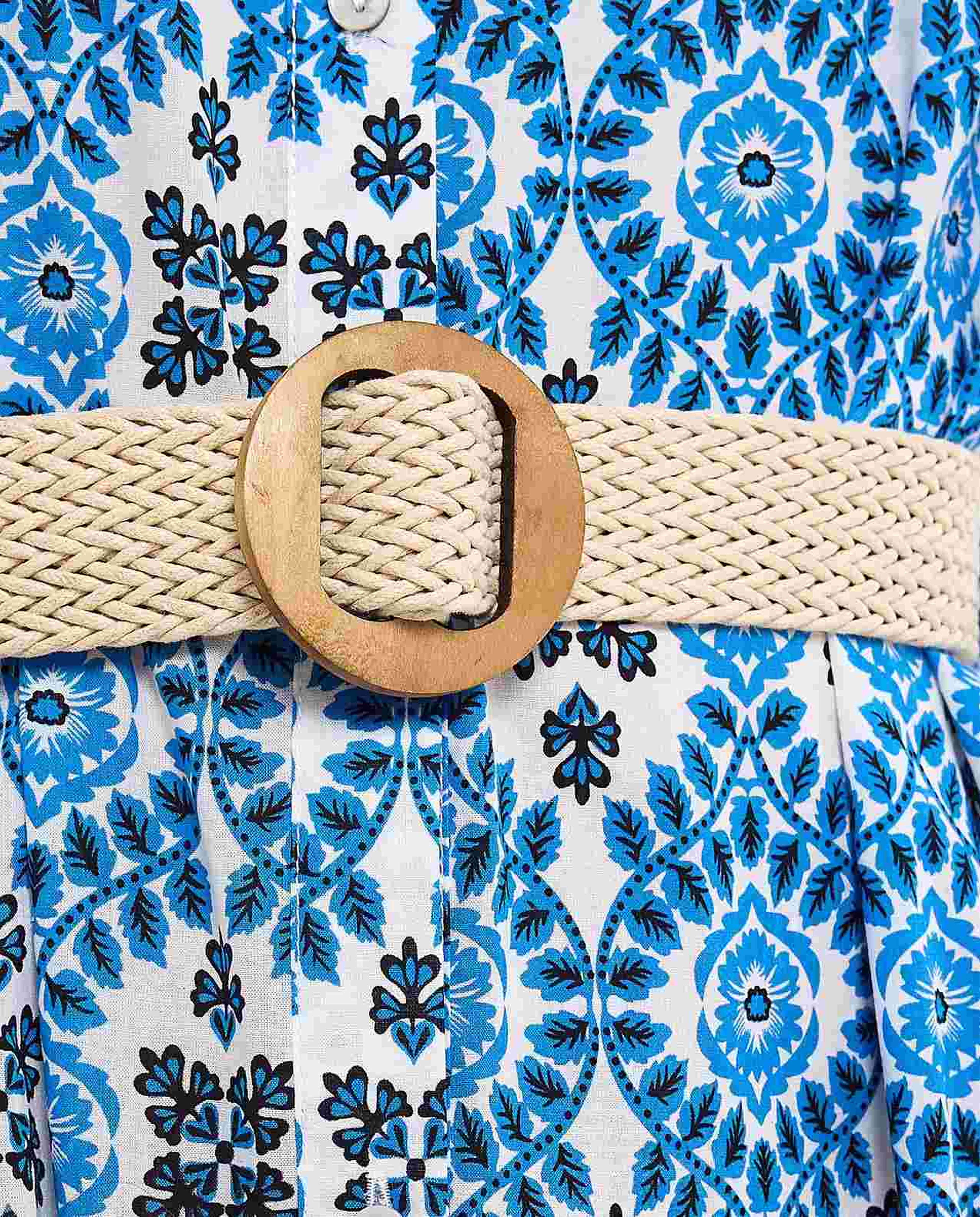 Patterned Shirt Dress with Classic Collar and Long Sleeves