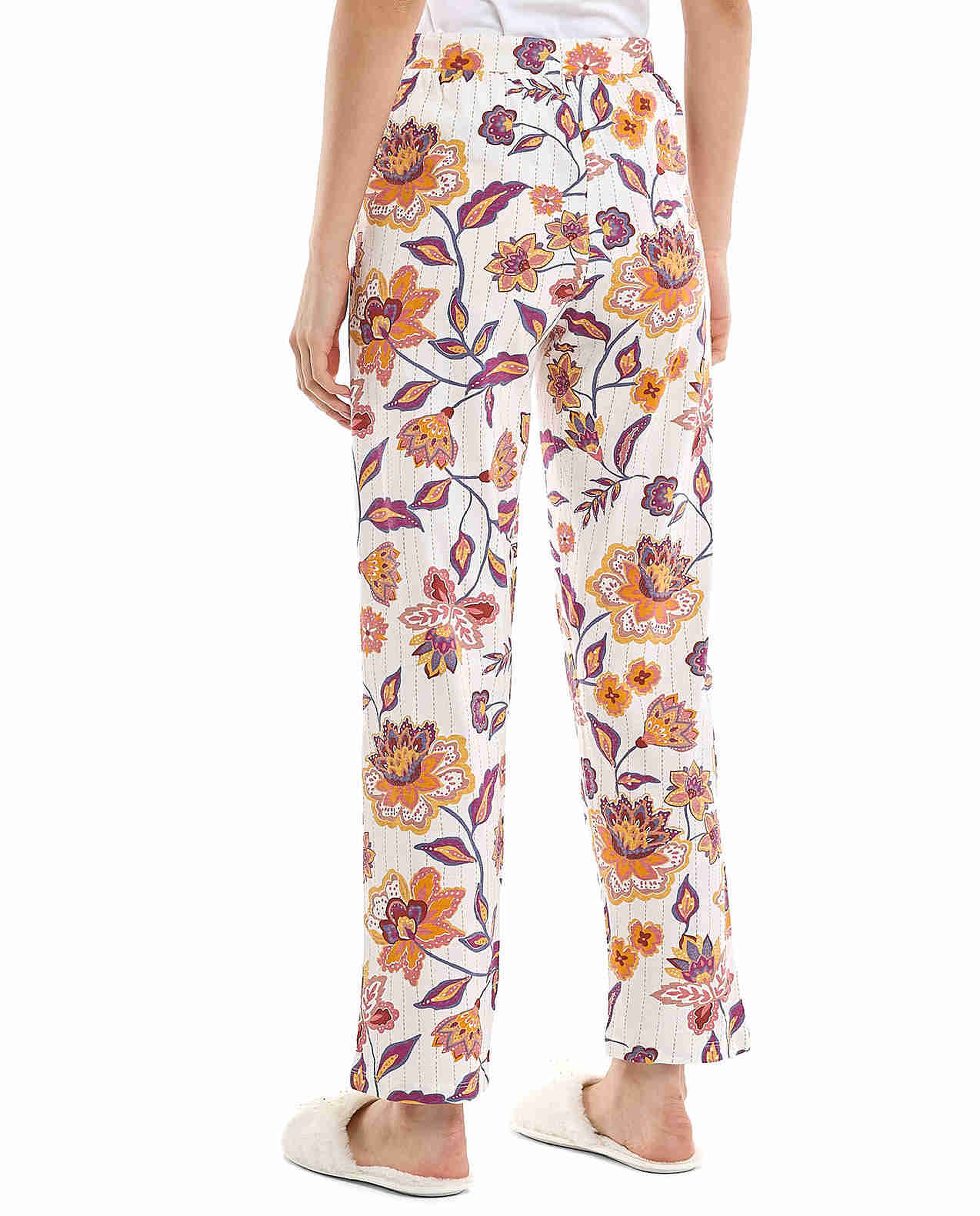 Patterned Lounge Pants with Drawstring Waist