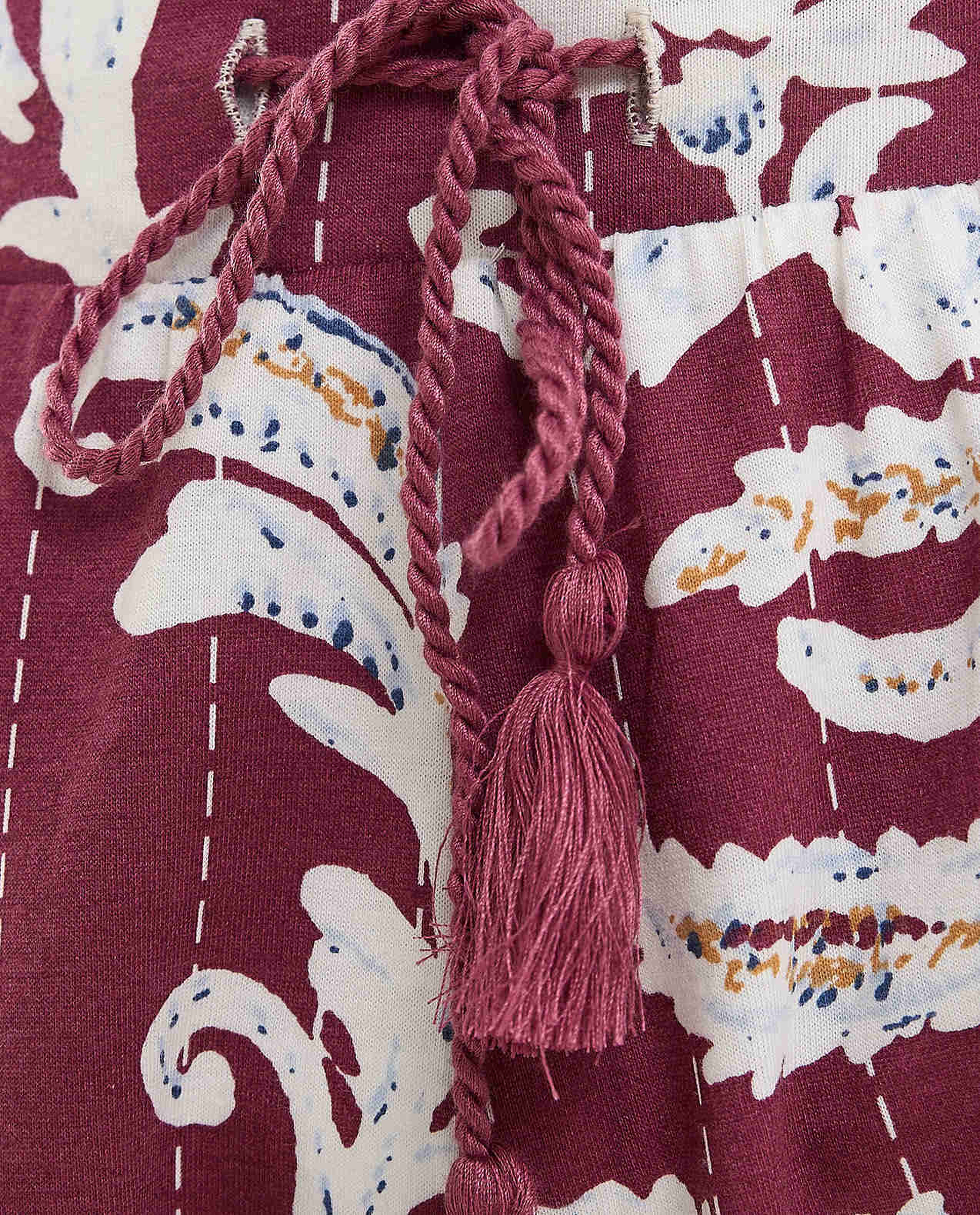 Patterned Lounge Pants with Drawstring Waist