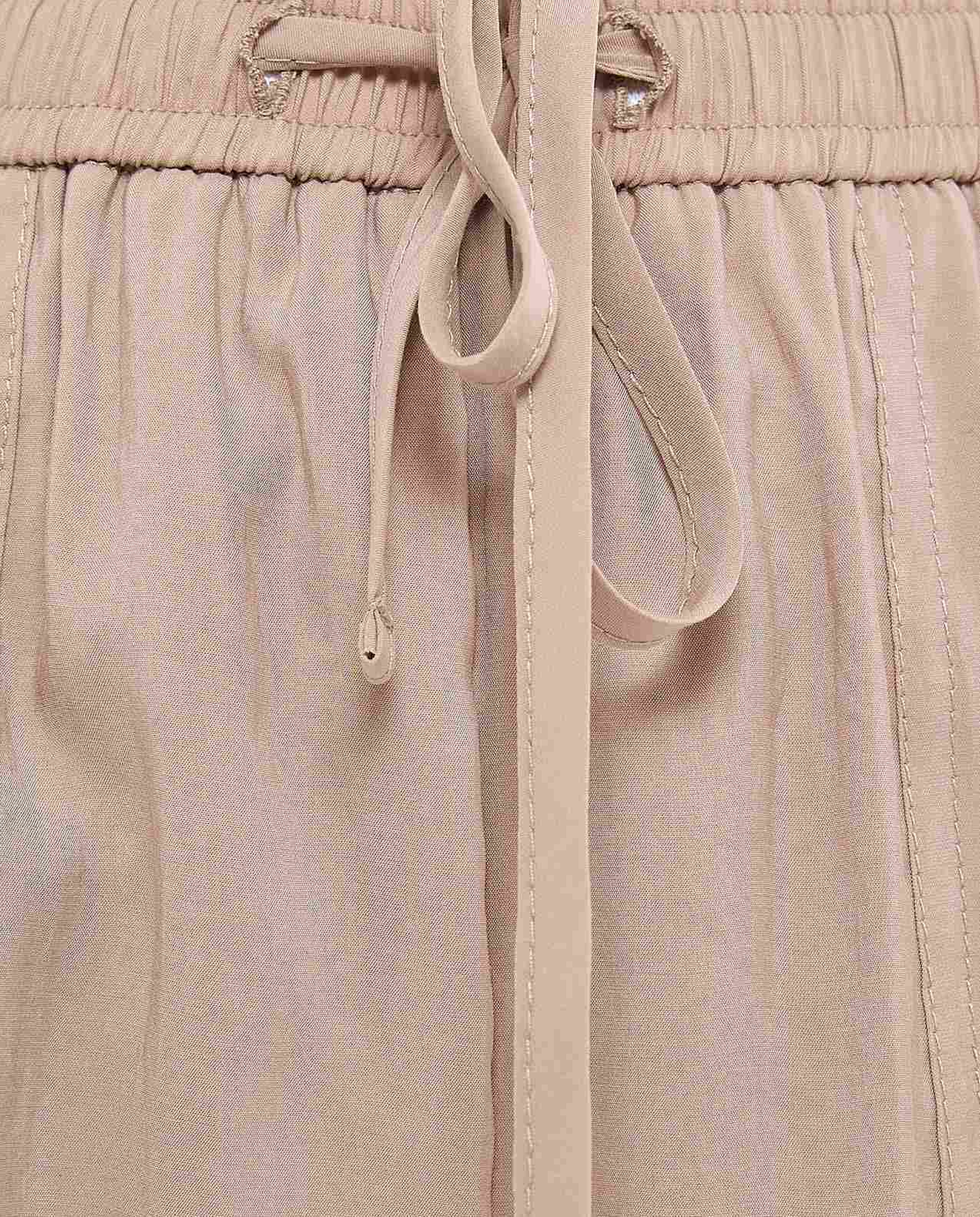 Solid Straight Fit Pants with Drawstring Waist