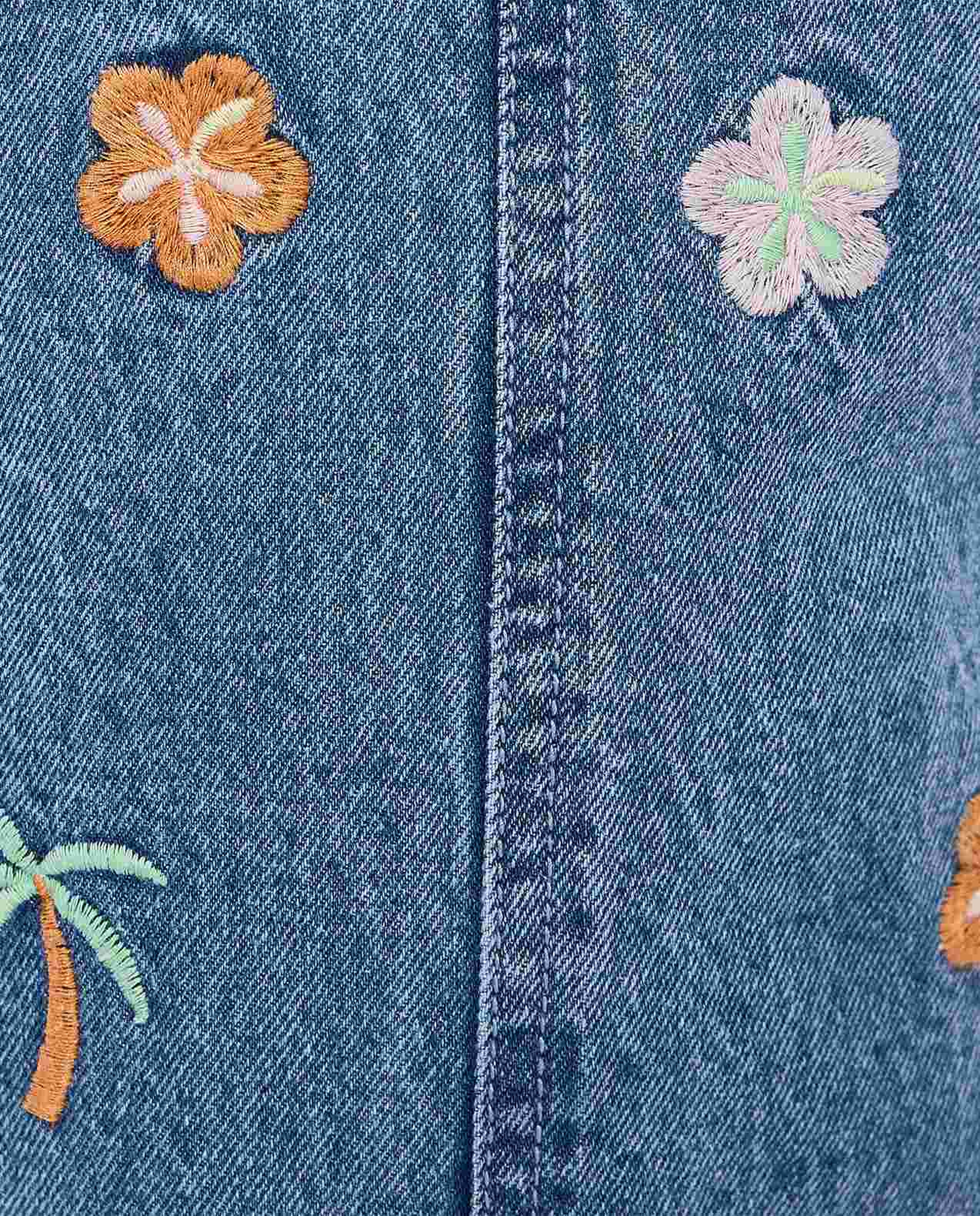 Embroidered Dungaree Dress