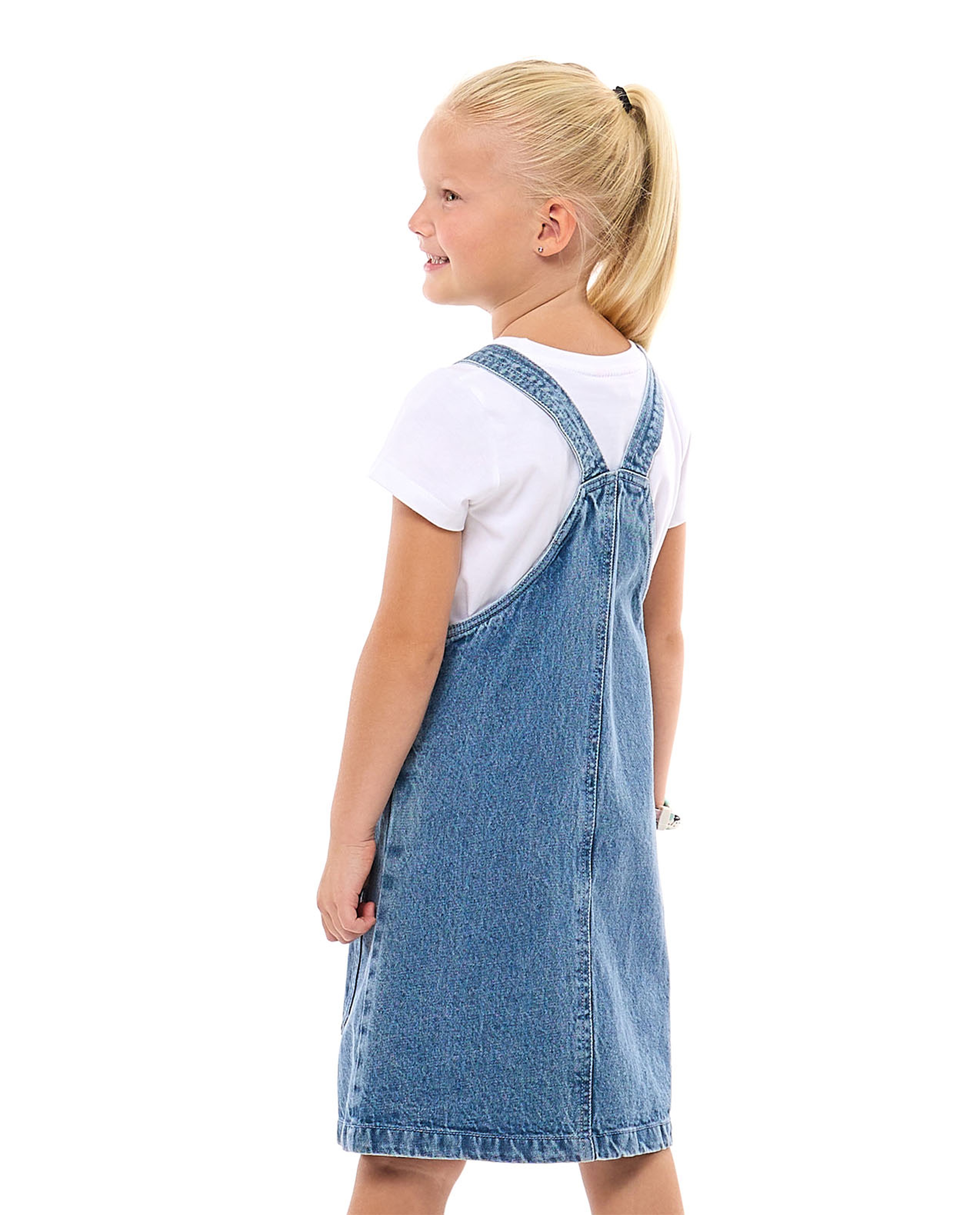Embroidered Dungaree Dress