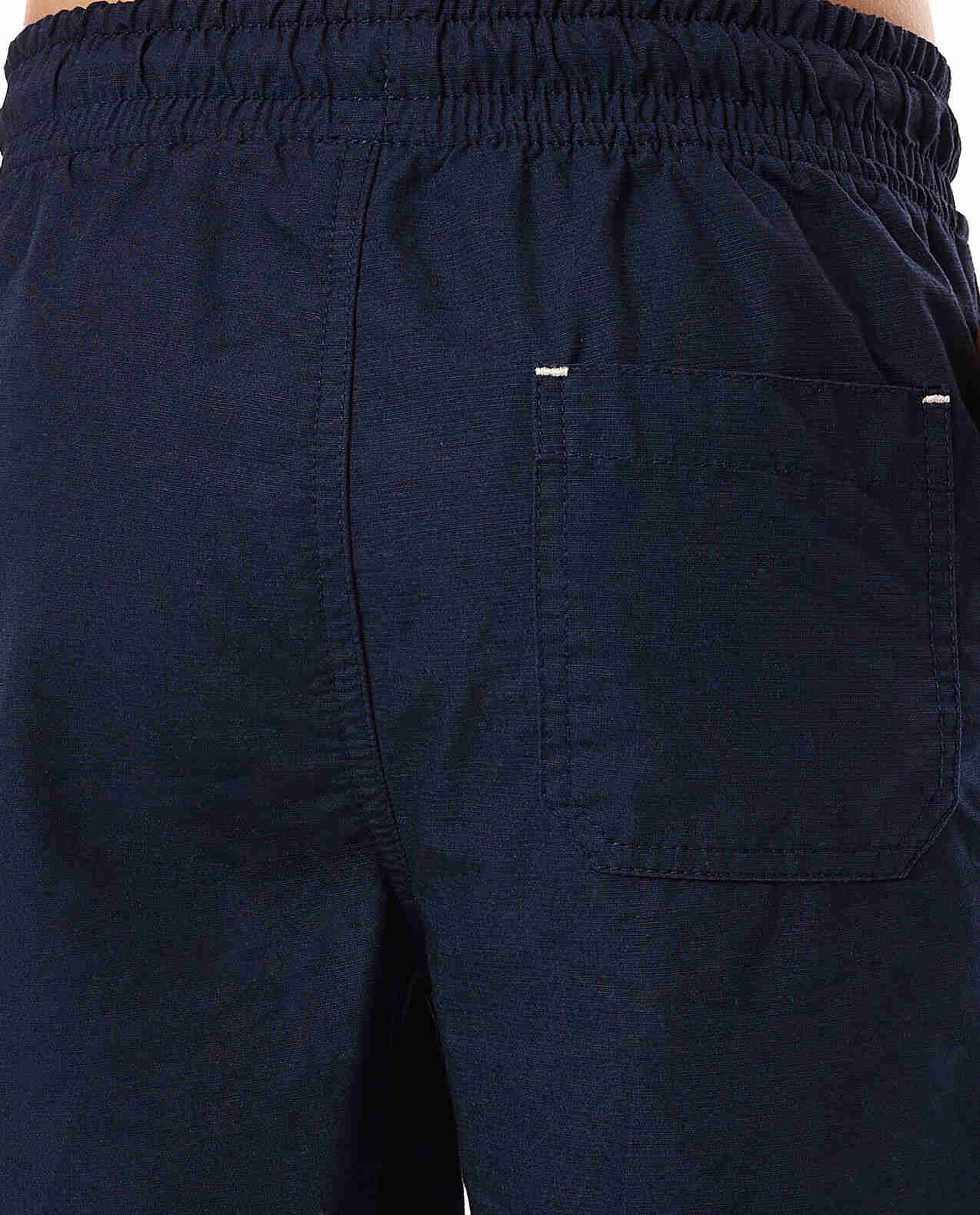 Solid Shorts with Drawstring Waist