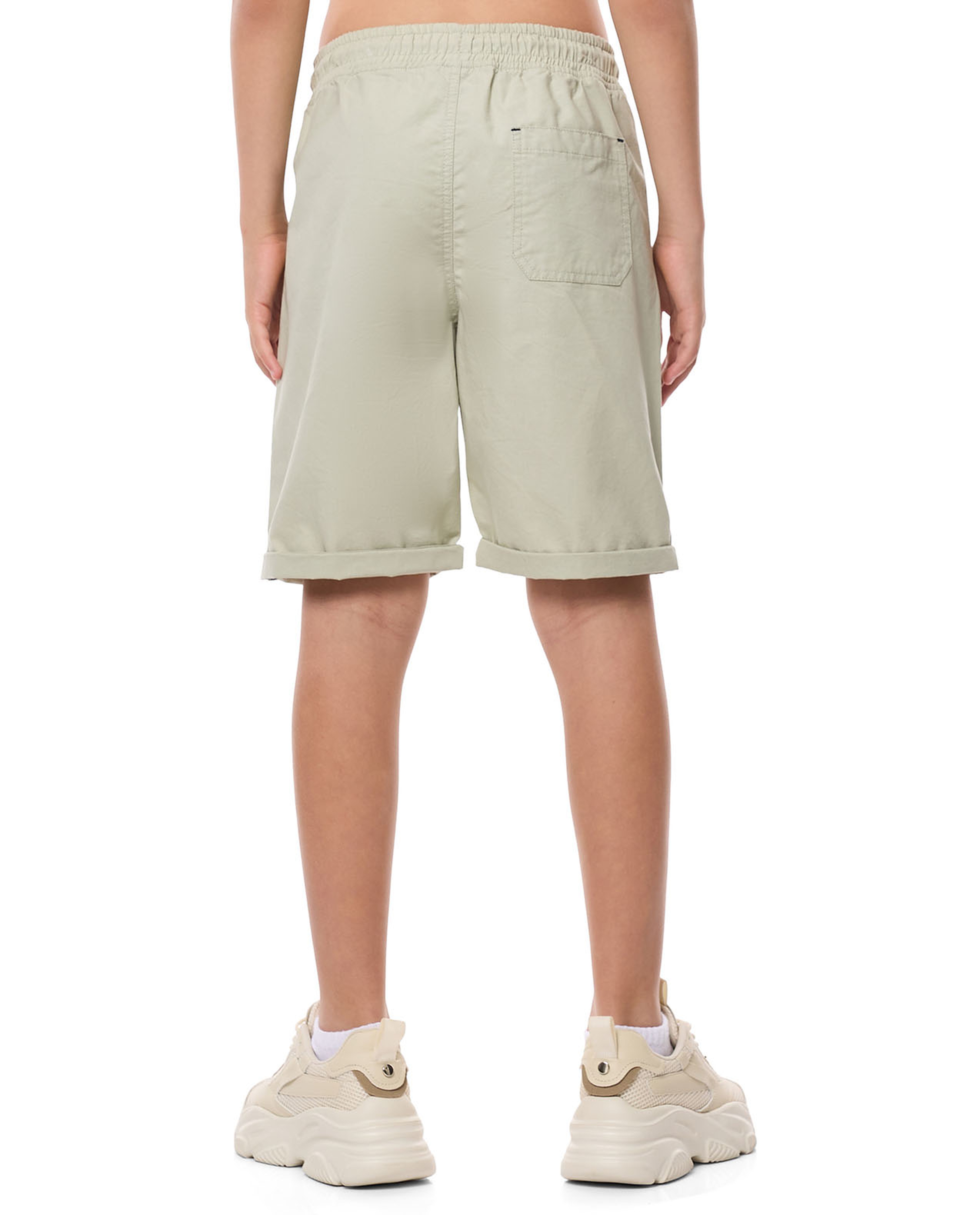 Solid Shorts with Drawstring Waist