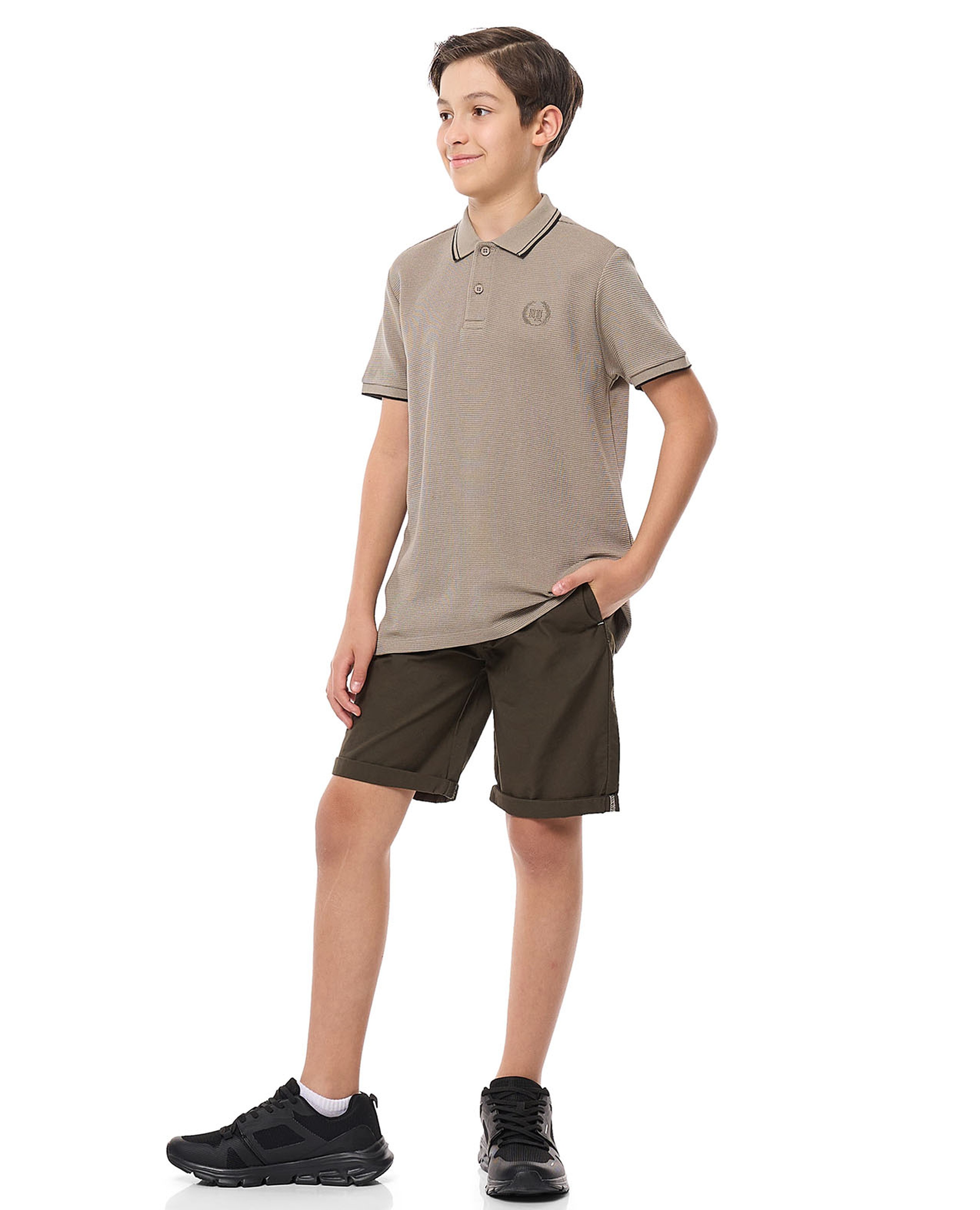 Solid Shorts with Drawstring Waist