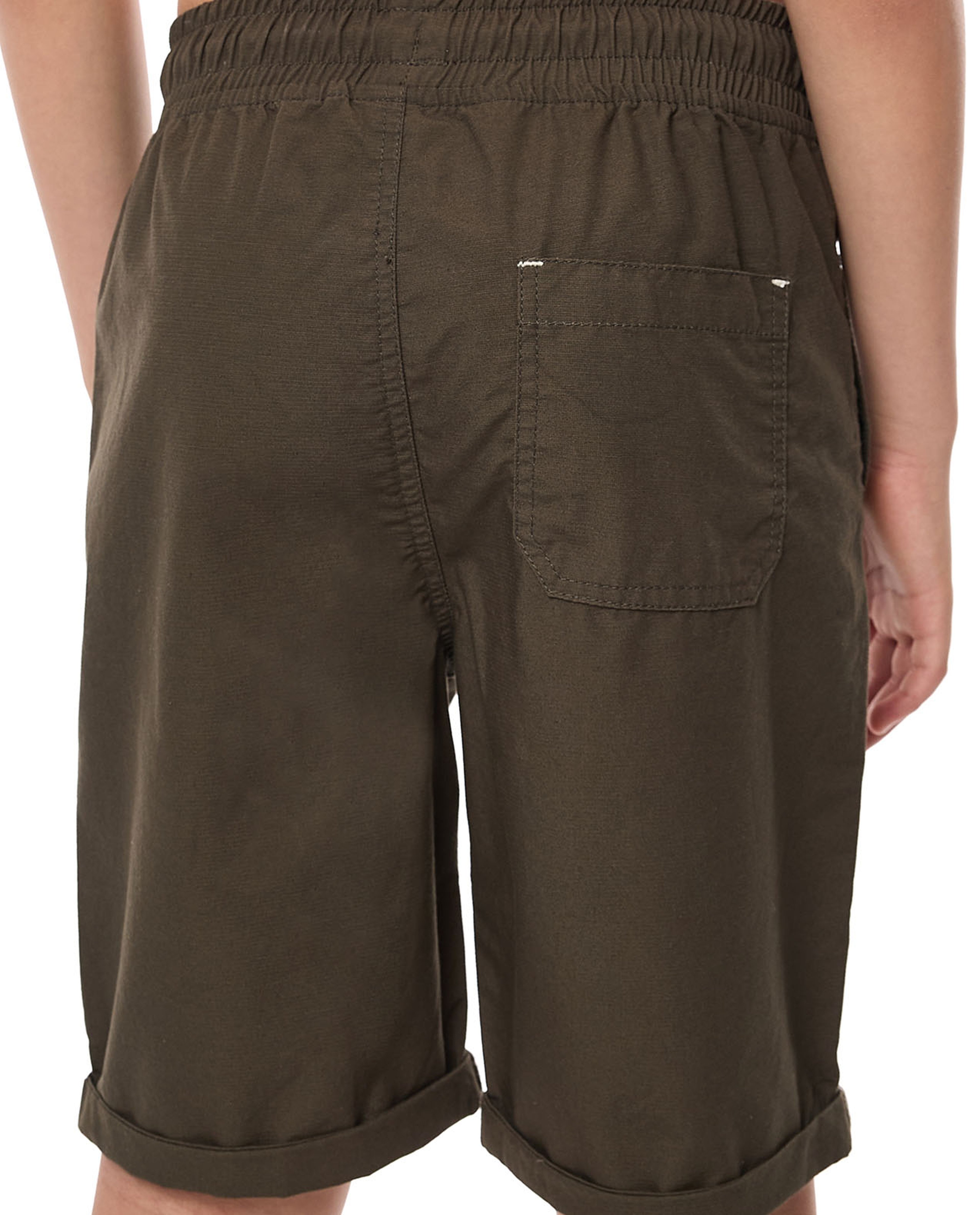 Solid Shorts with Drawstring Waist