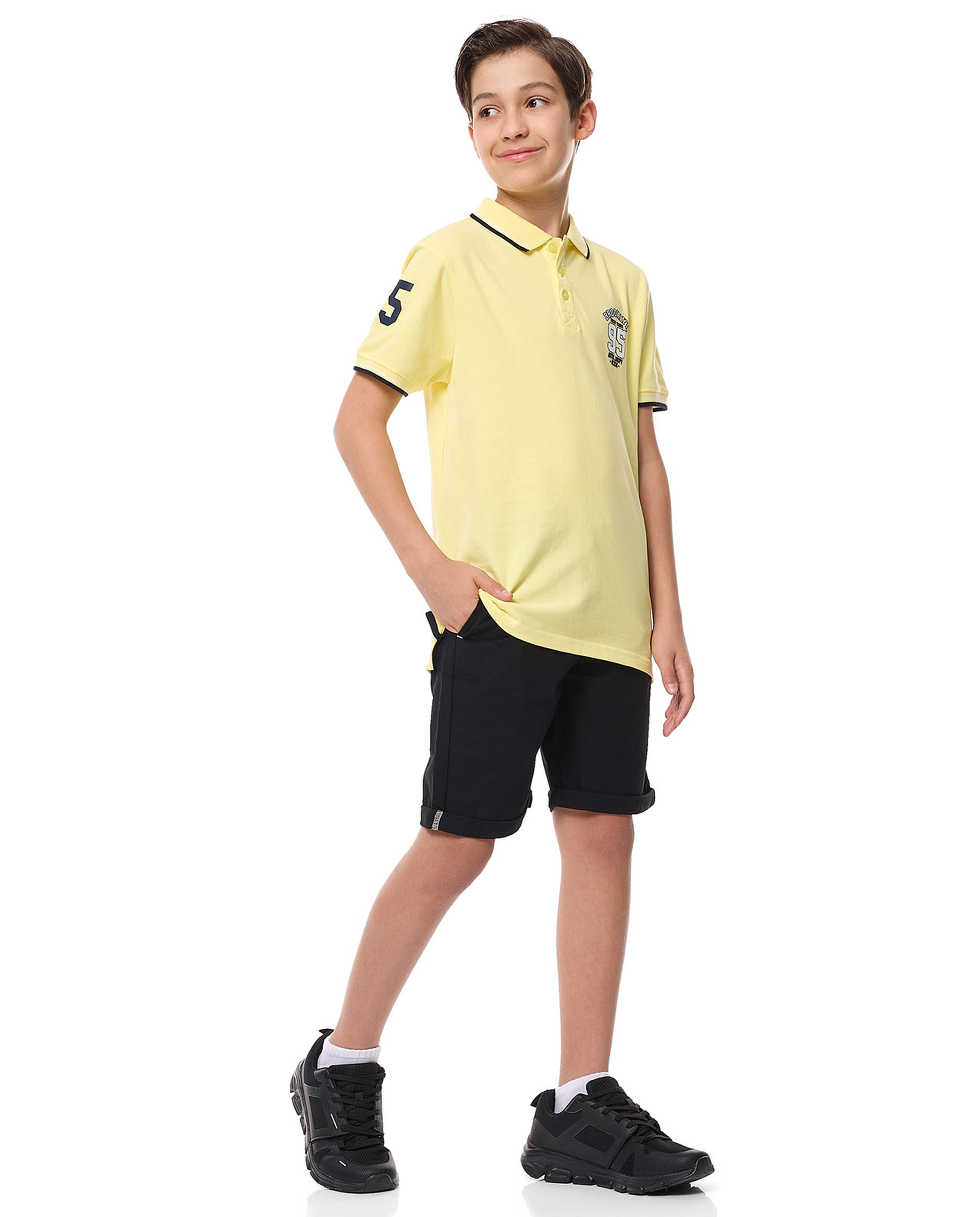 Solid Shorts with Drawstring Waist