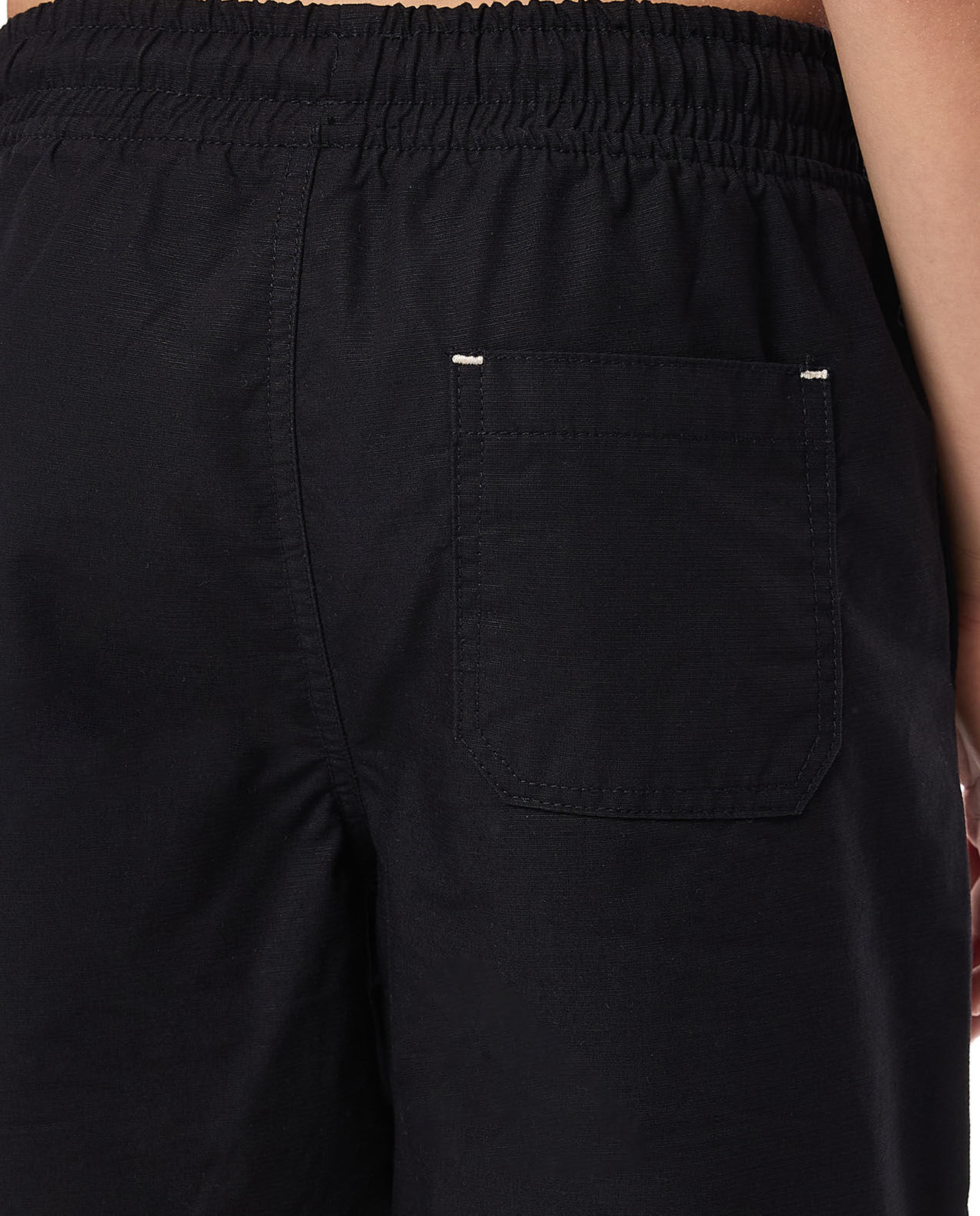 Solid Shorts with Drawstring Waist