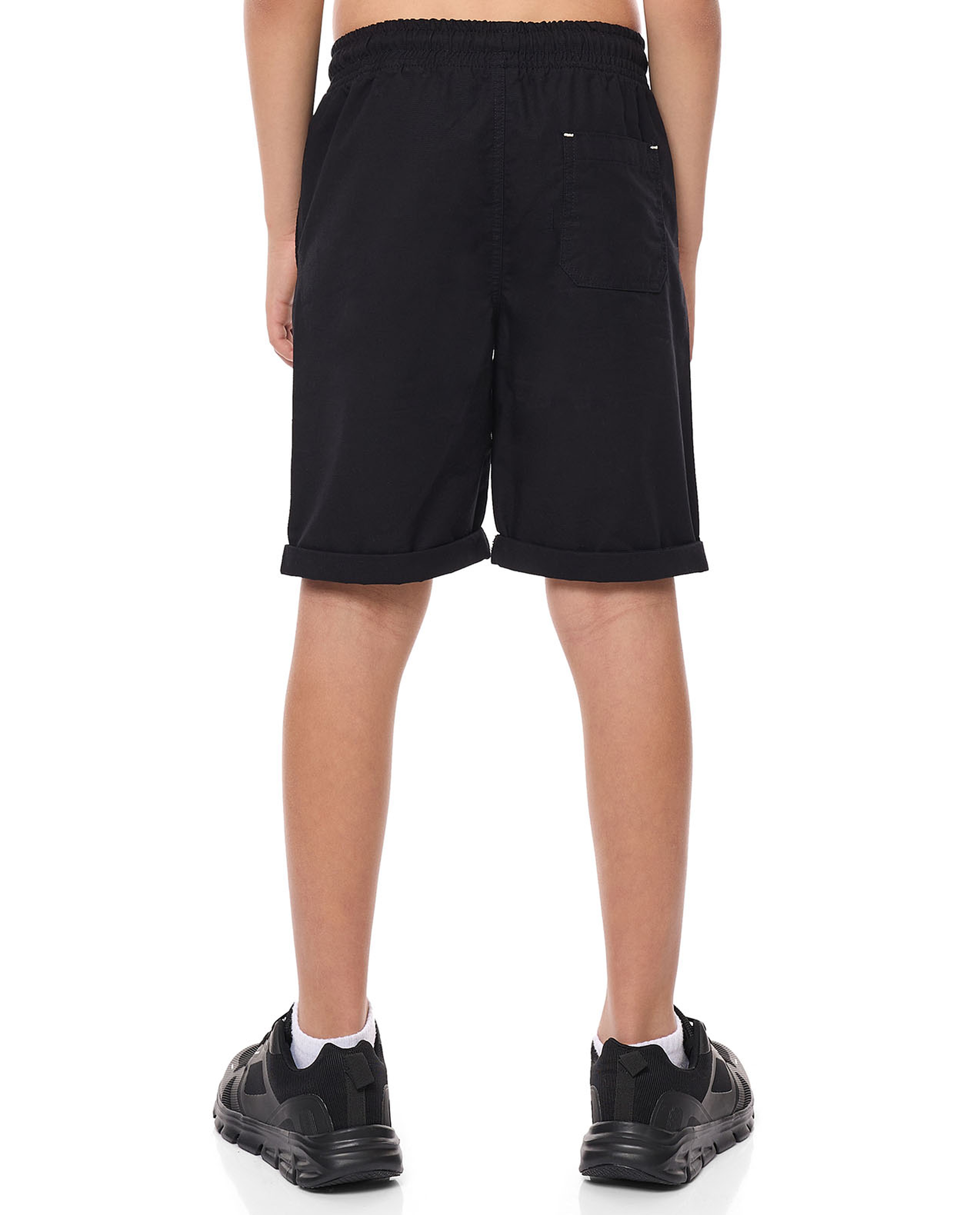 Solid Shorts with Drawstring Waist