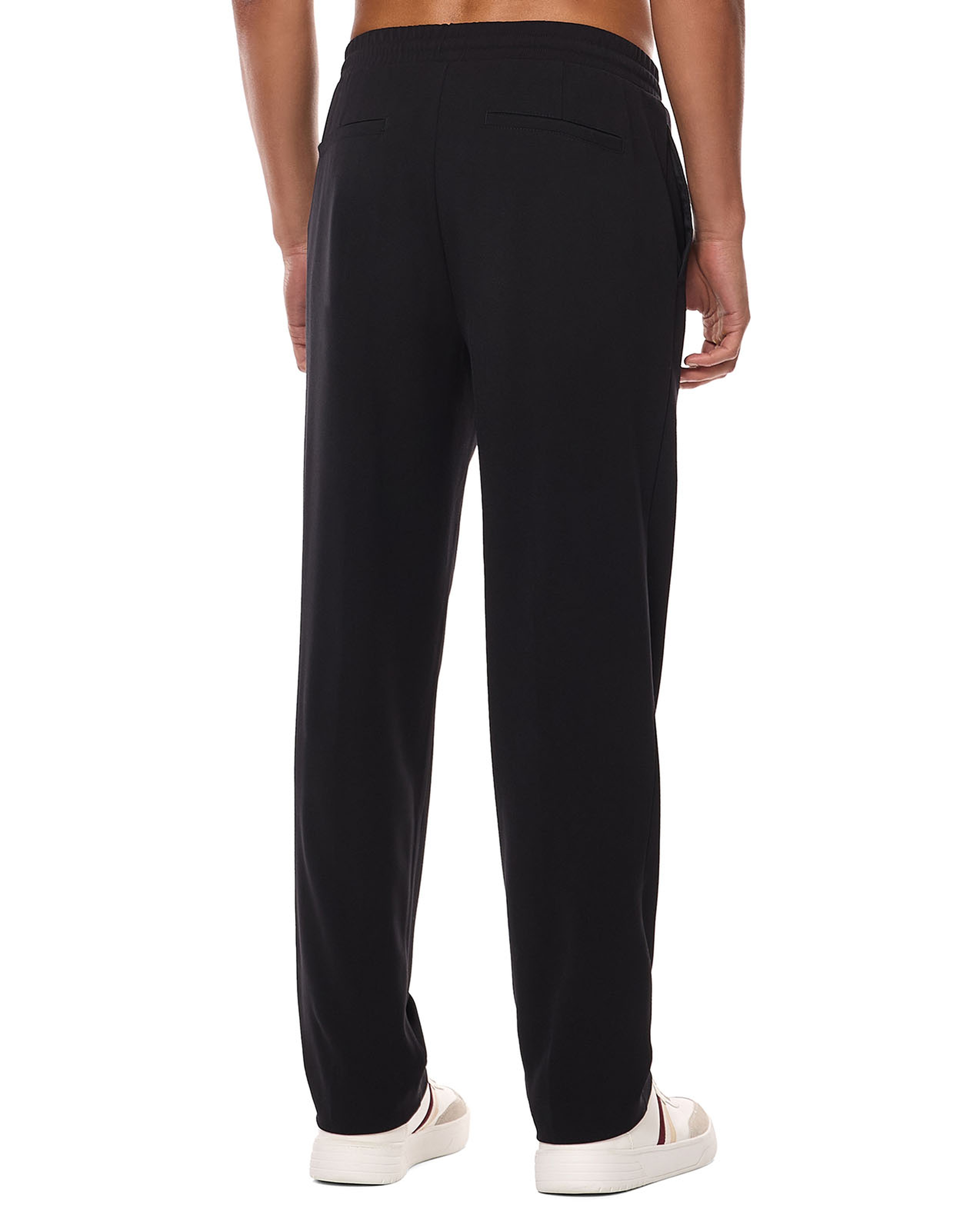 Solid Tapered Fit Trousers with Drawstring Waist