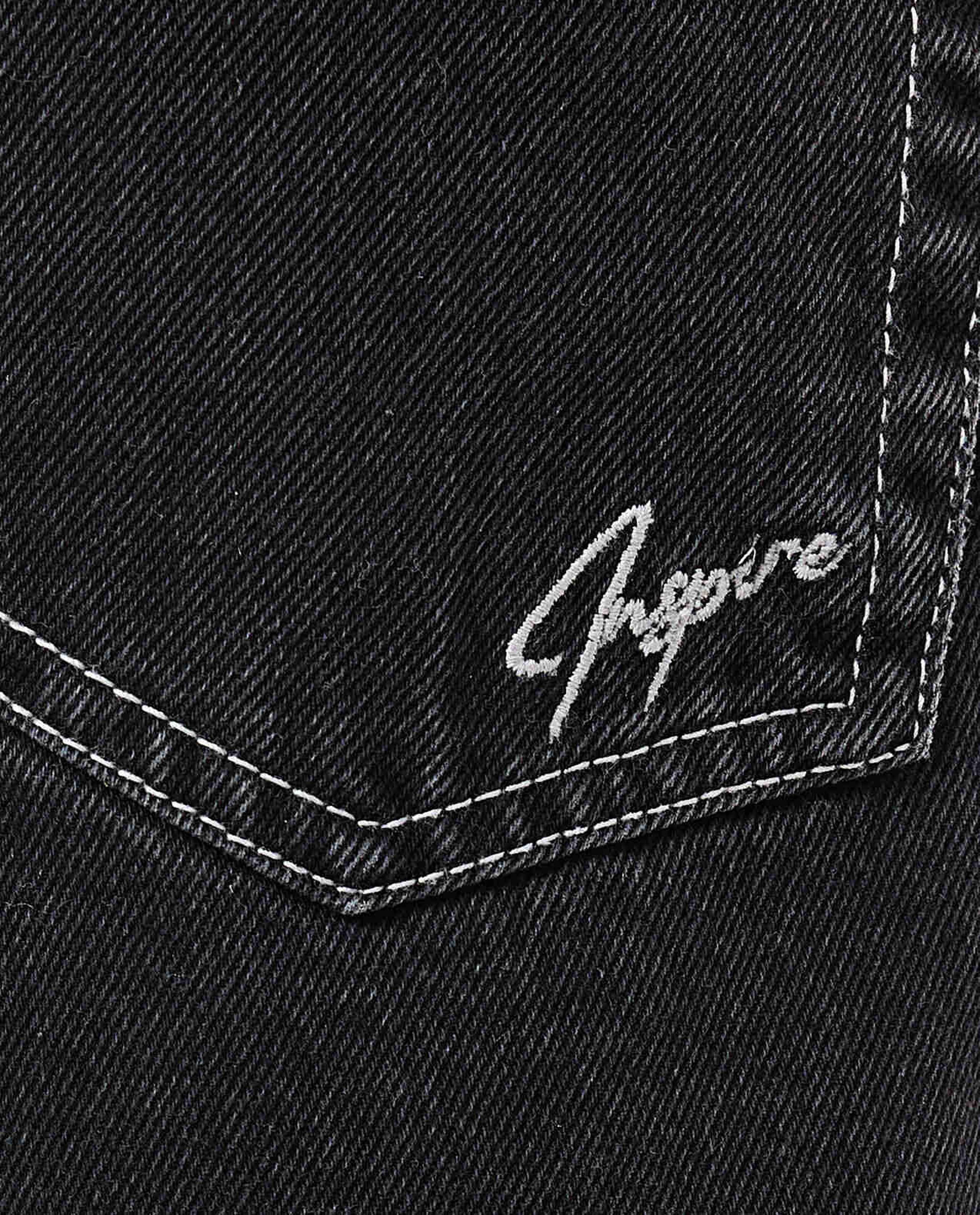 Contrast Stitch Bermuda Denim Shorts with Button Closure