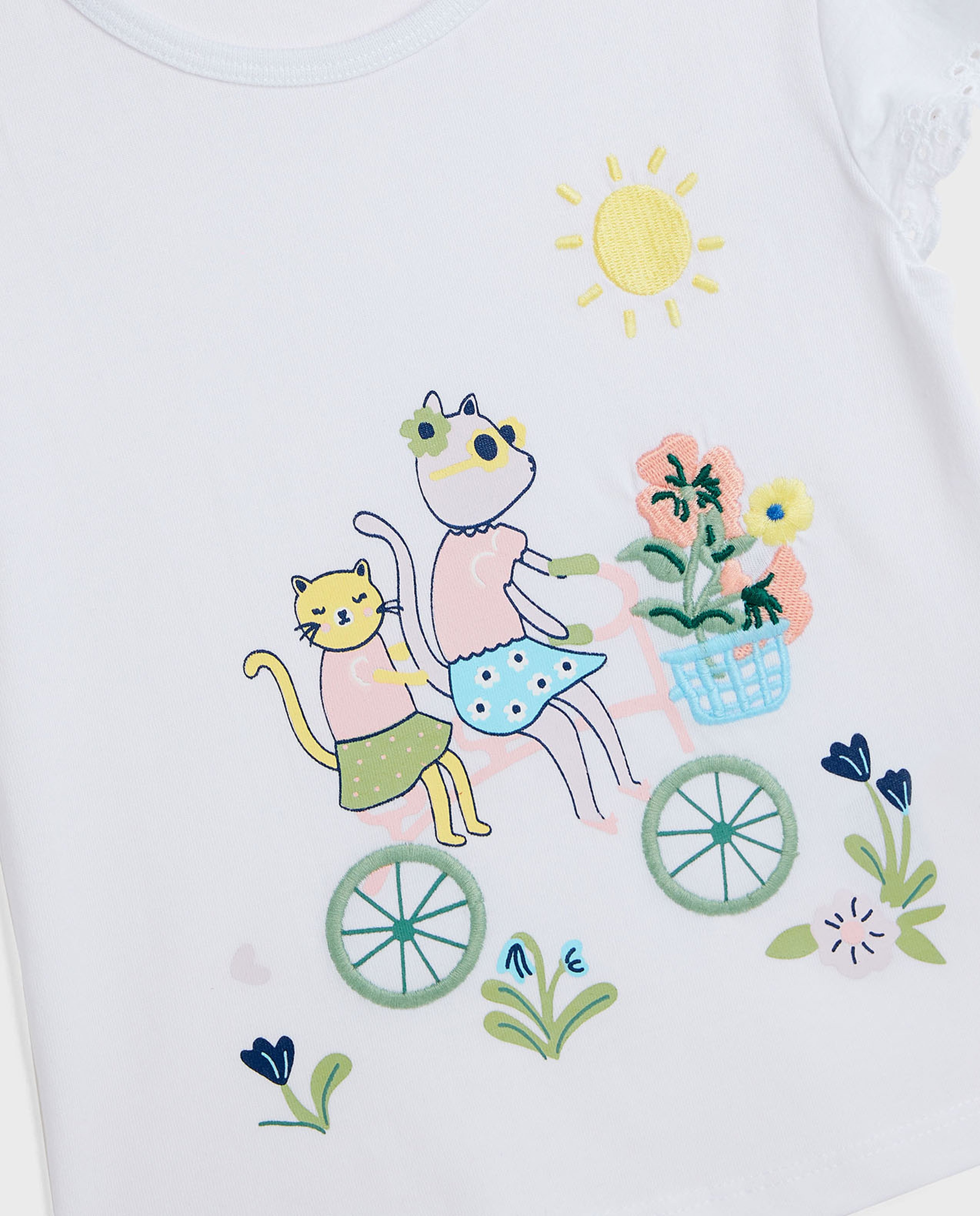 Embroidered Top and Pant Set