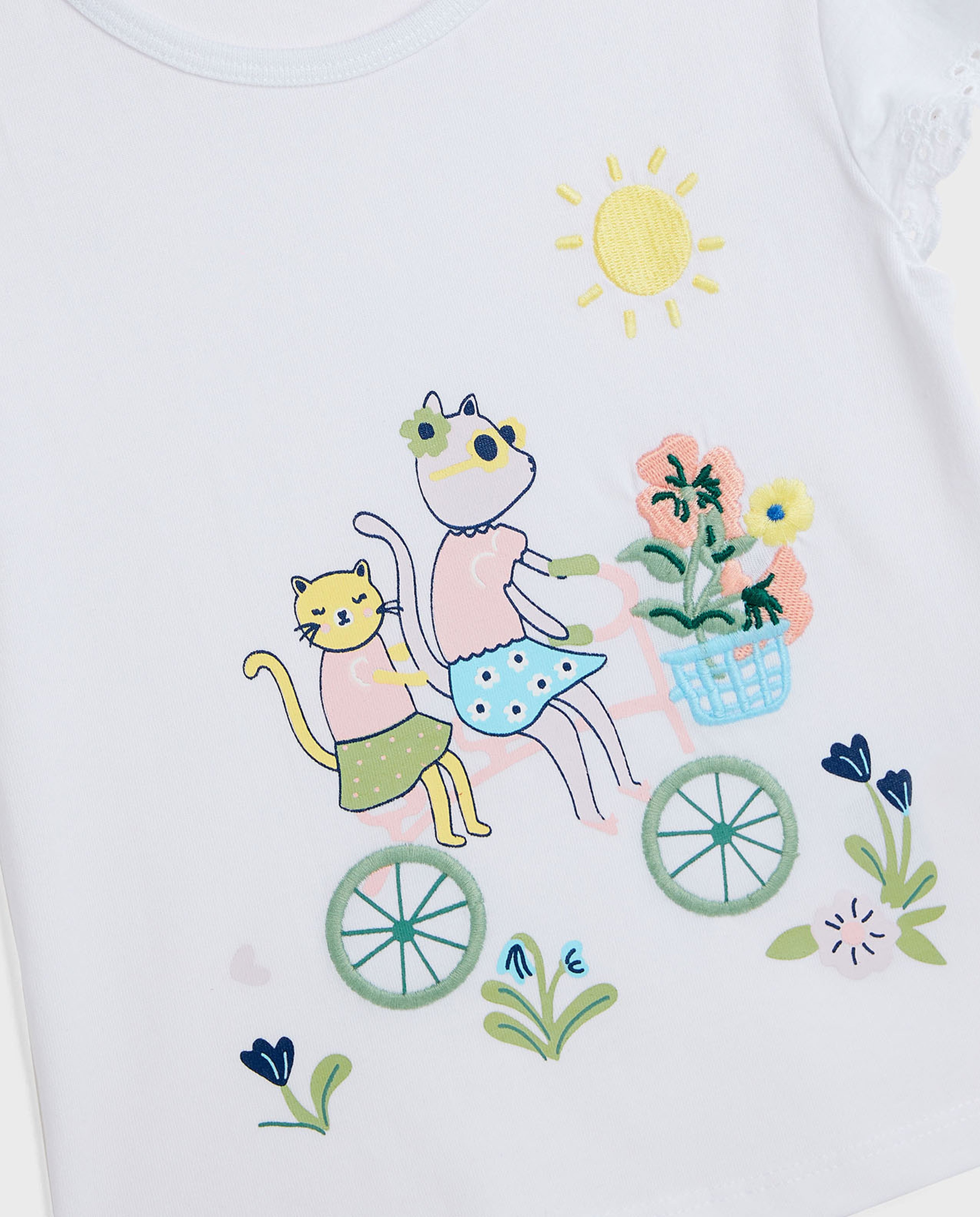 Embroidered Top and Pant Set