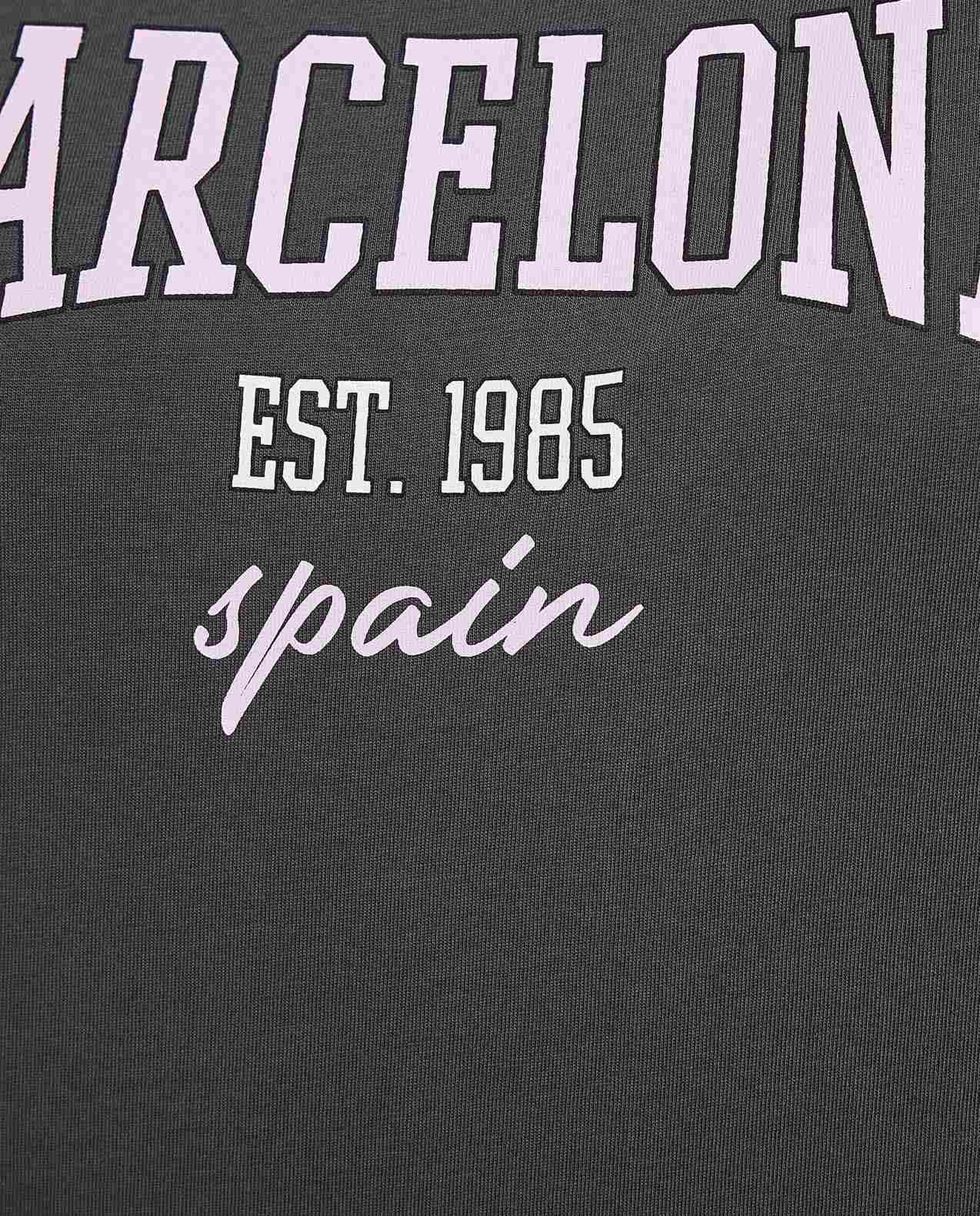 Printed T-Shirt with Crew Neck and Short Sleeves