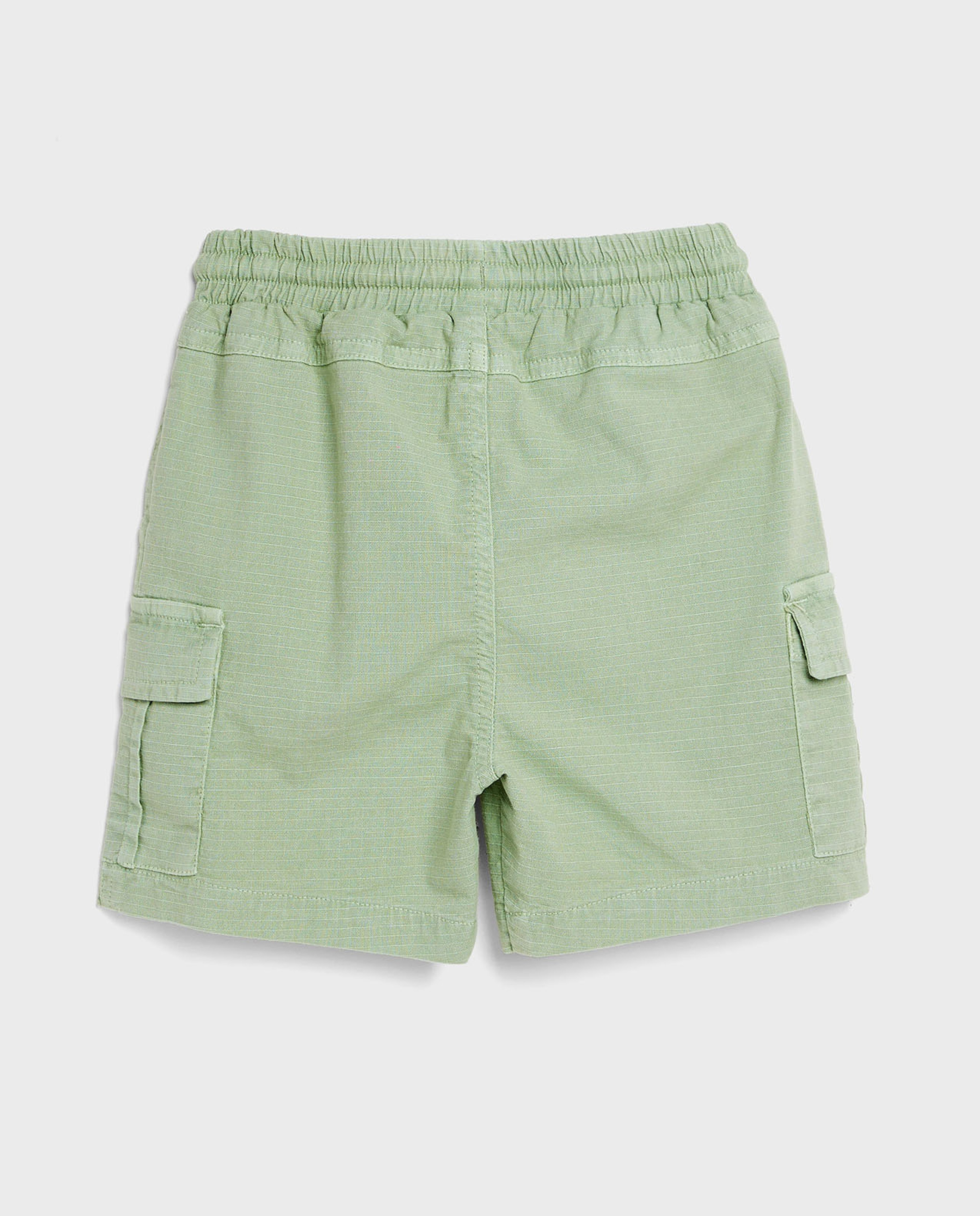 Textured Cargo Shorts with Drawstring Waist