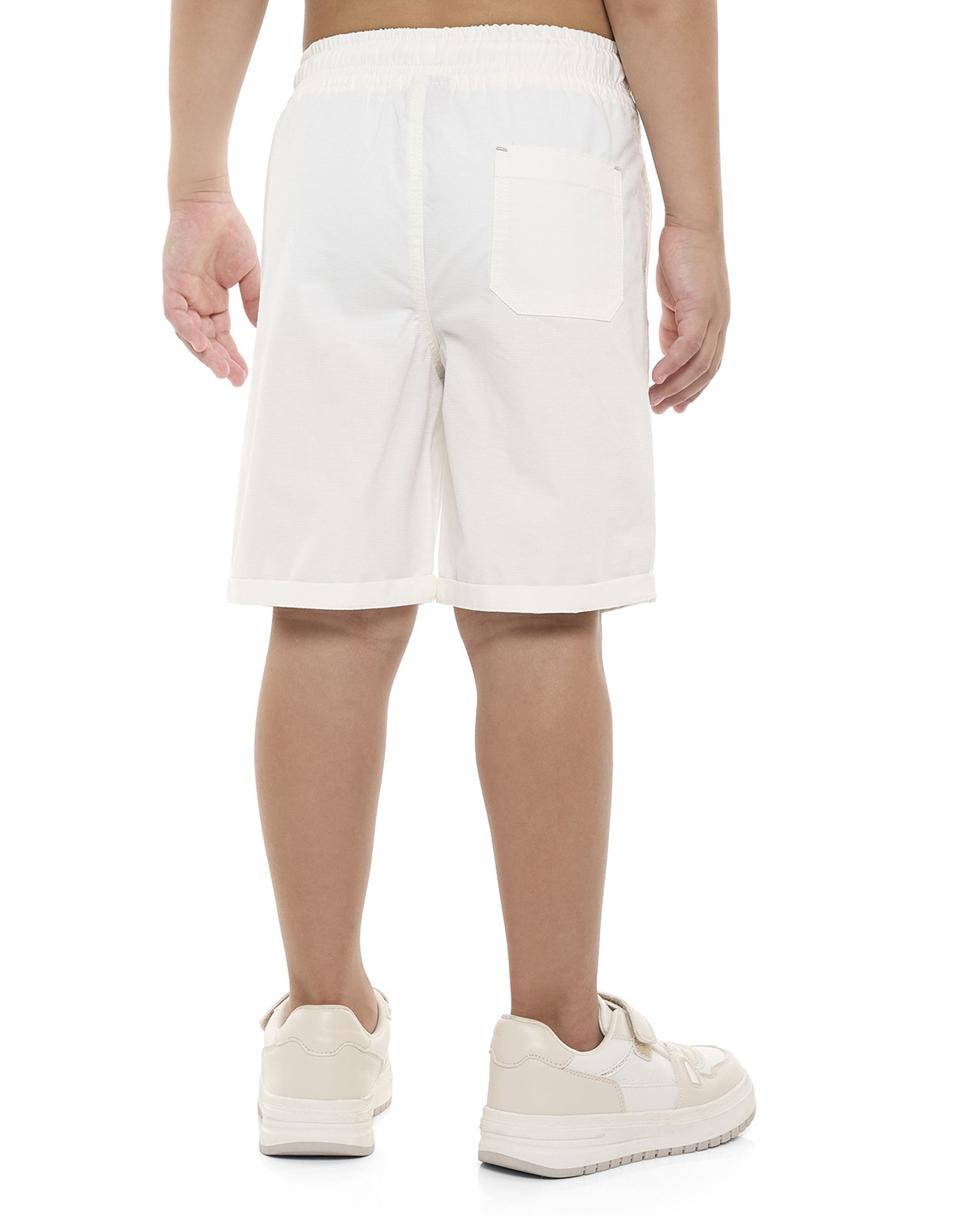 Solid Shorts with Drawstring Waist