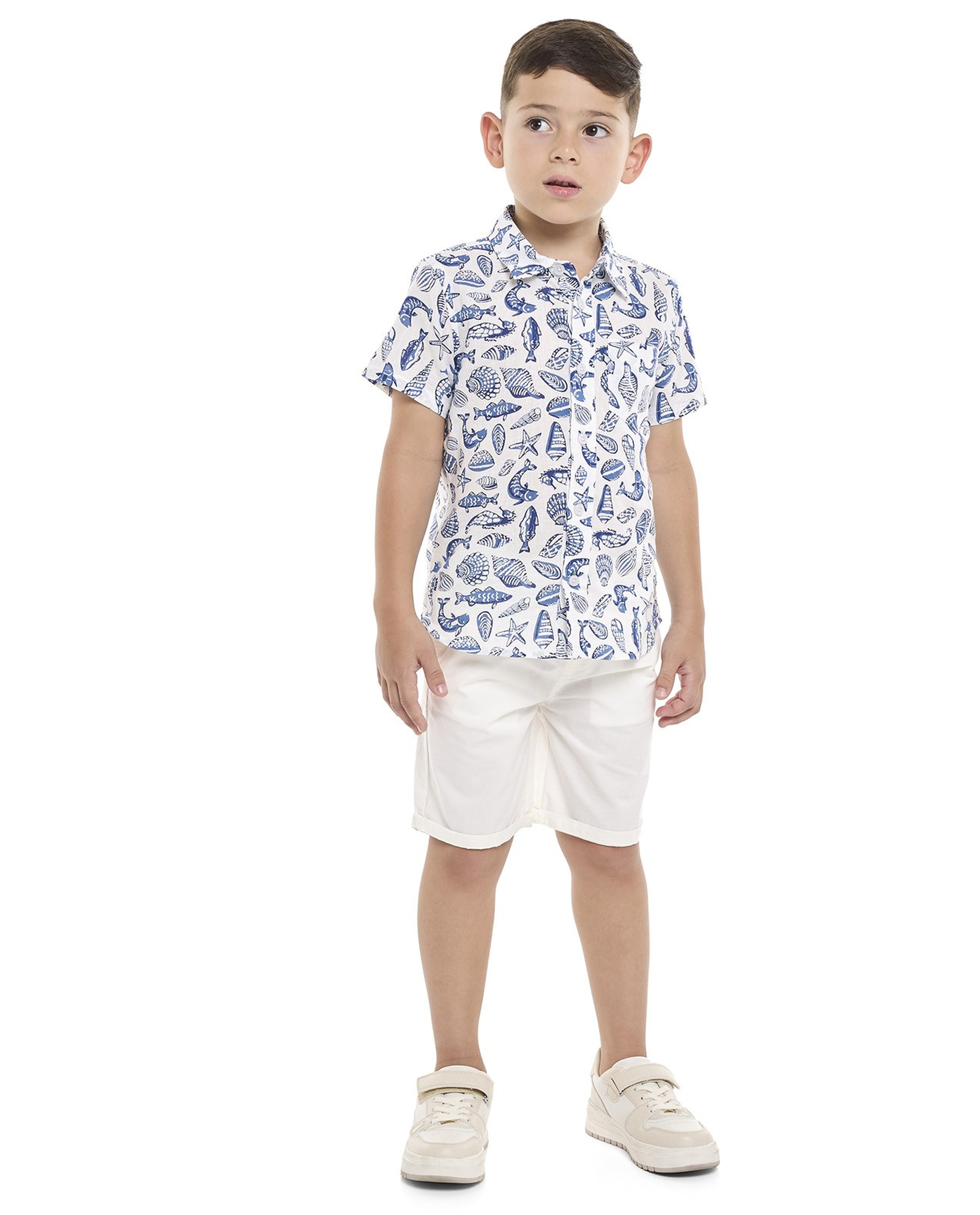 Solid Shorts with Drawstring Waist