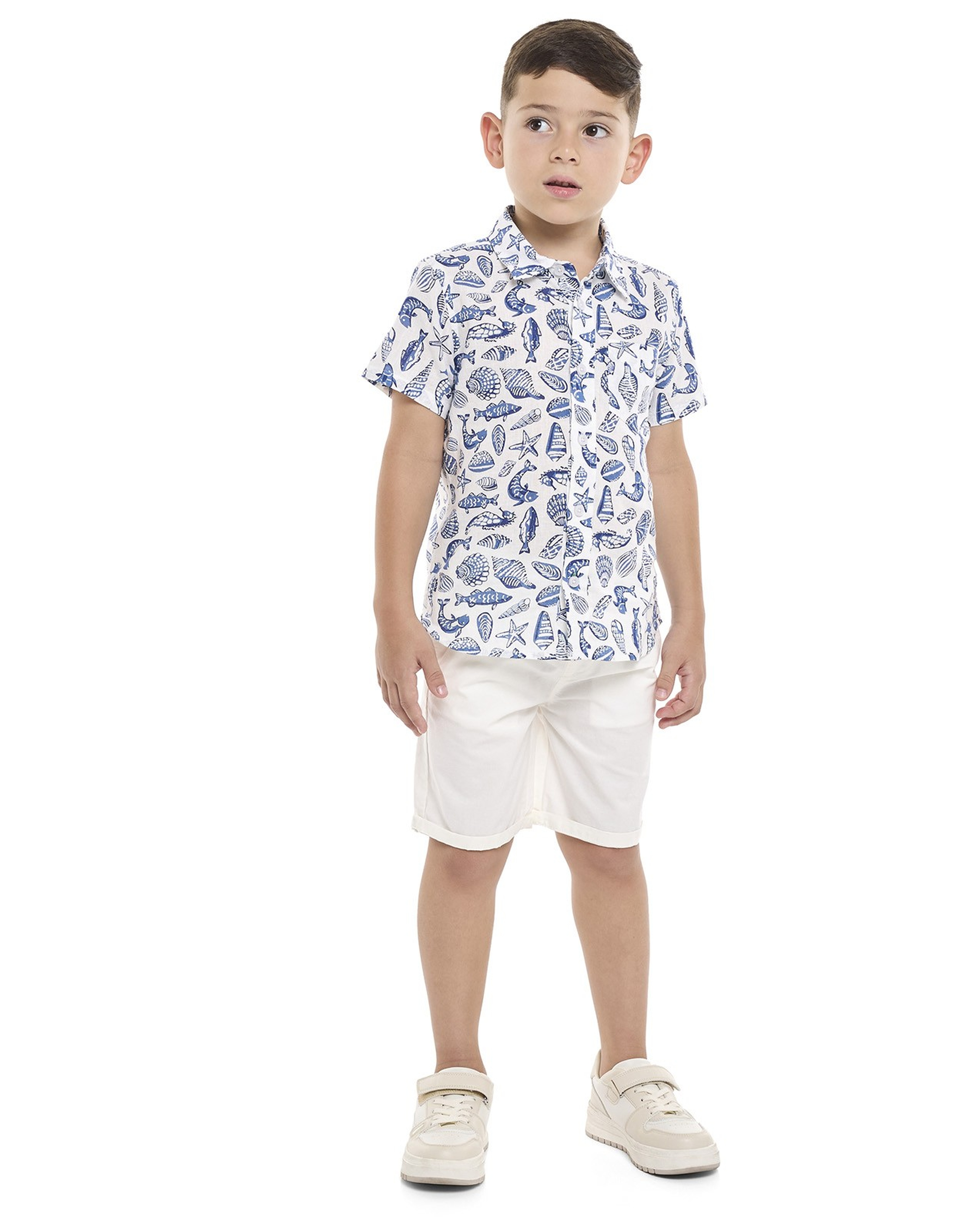 Solid Shorts with Drawstring Waist