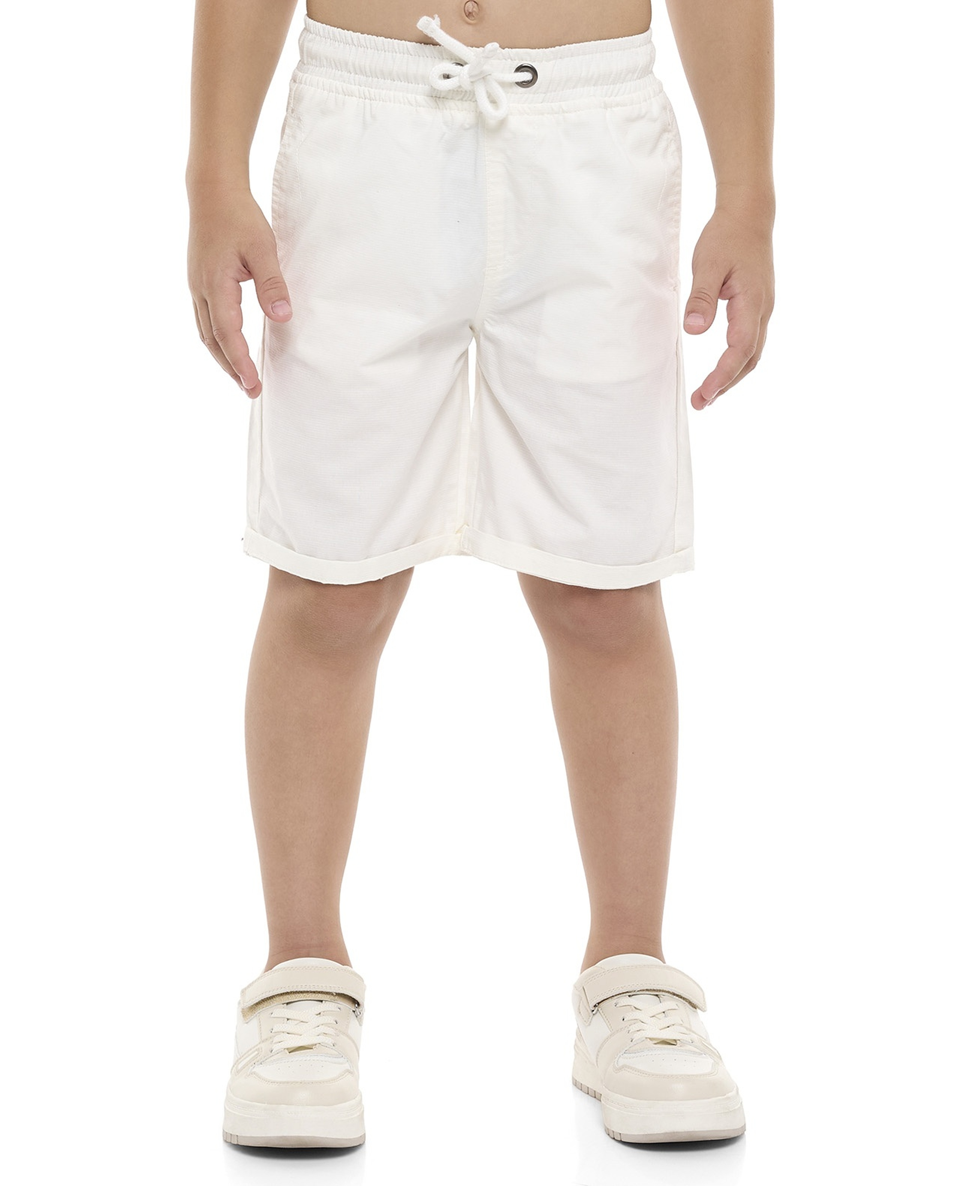 Solid Shorts with Drawstring Waist