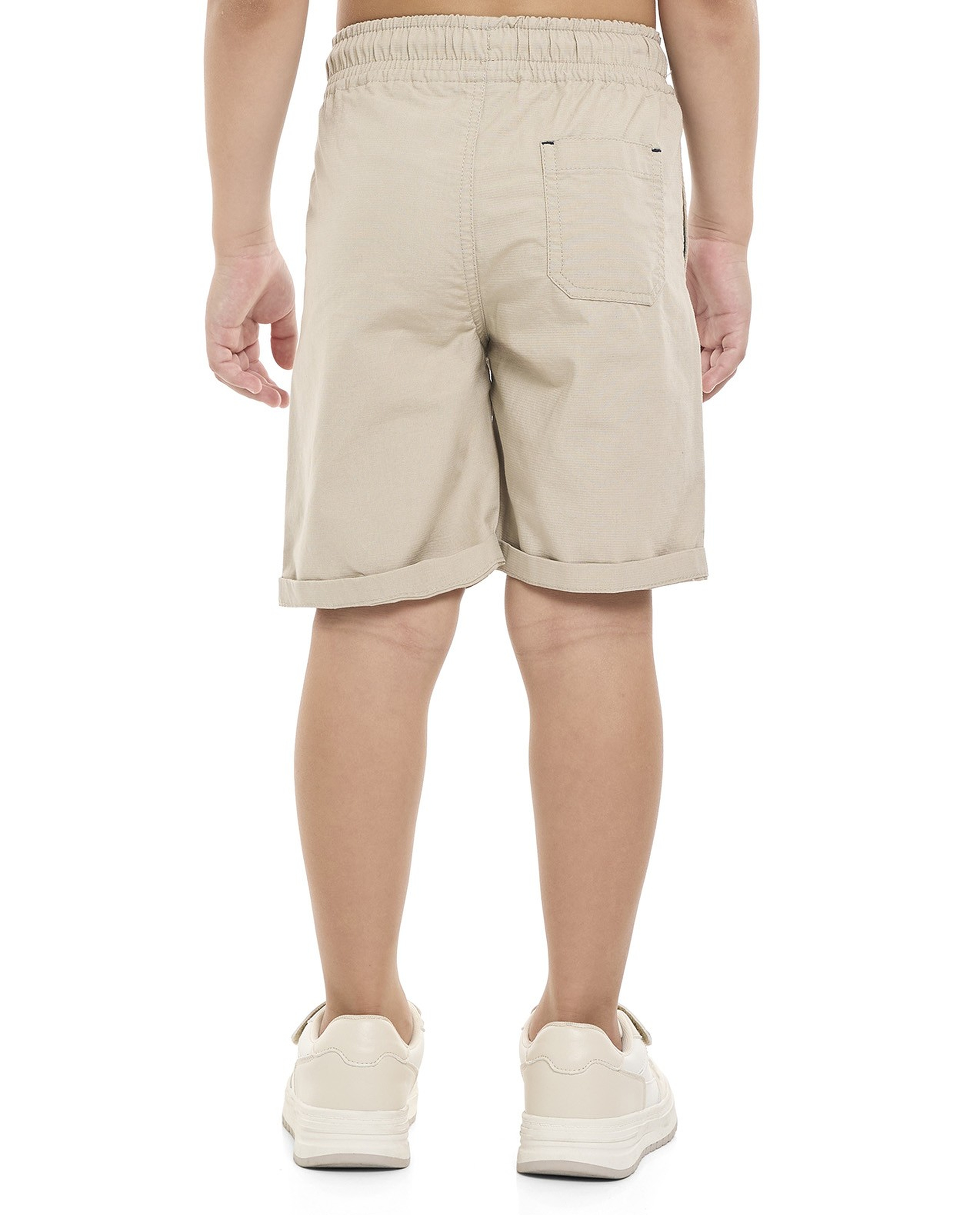Solid Shorts with Drawstring Waist
