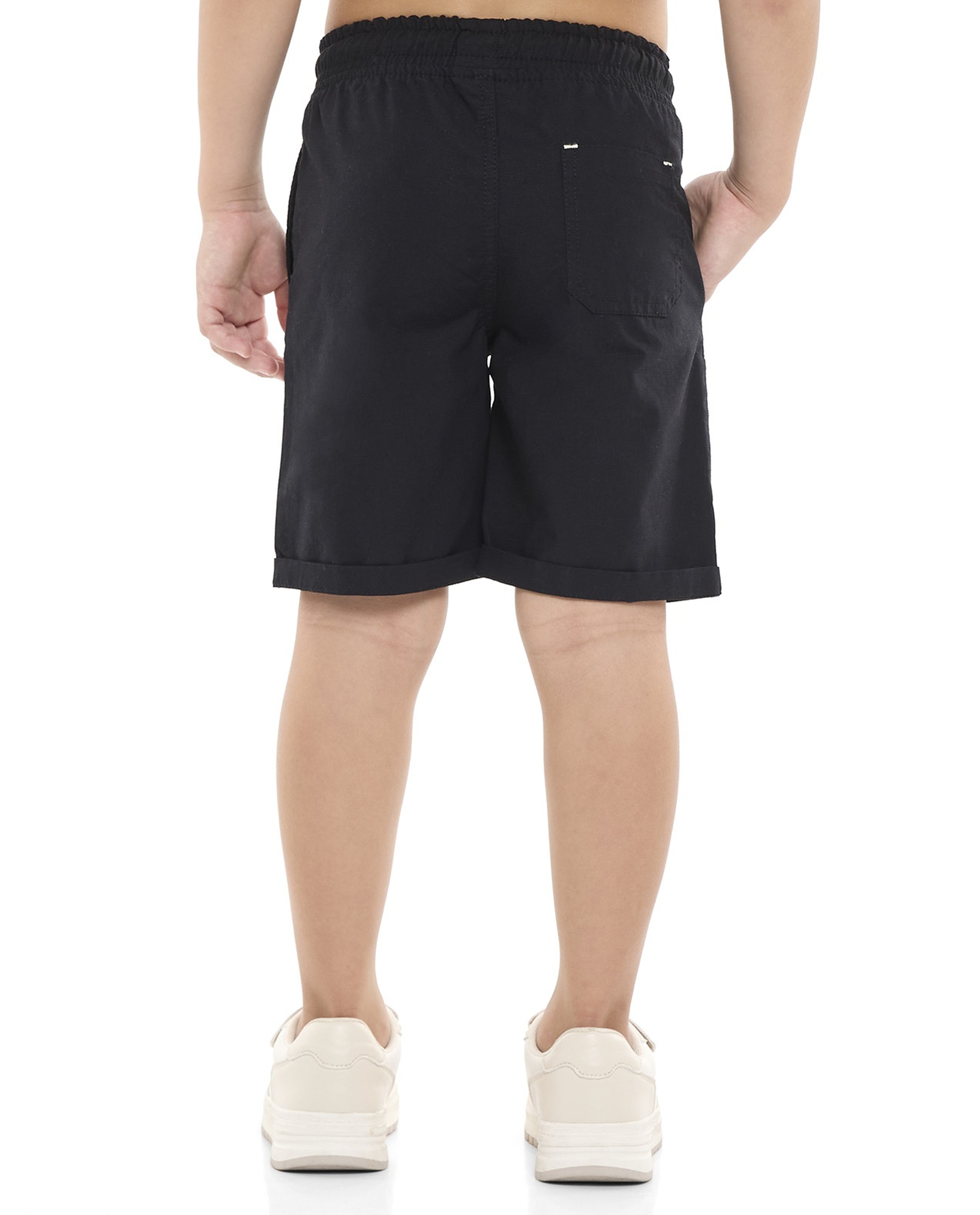 Solid Shorts with Drawstring Waist