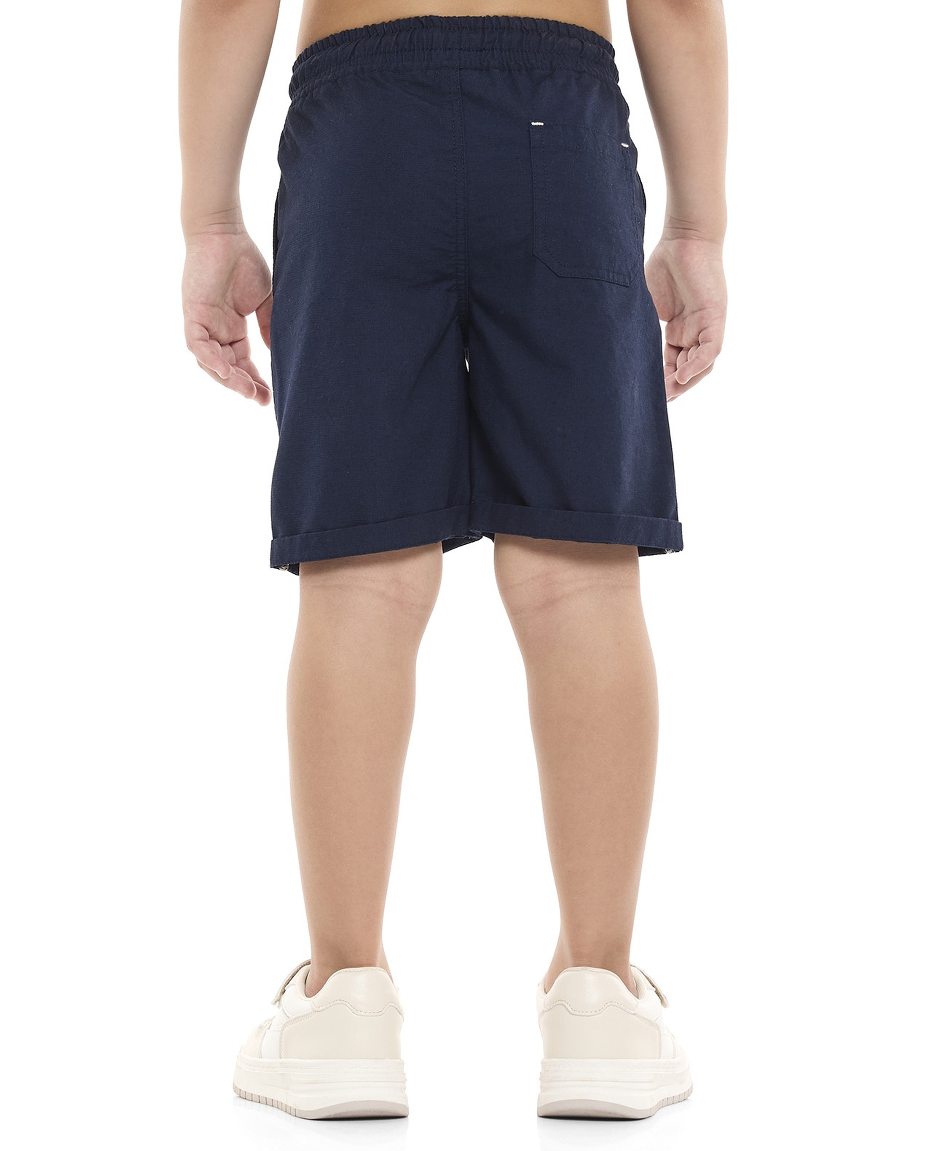 Solid Shorts with Drawstring Waist