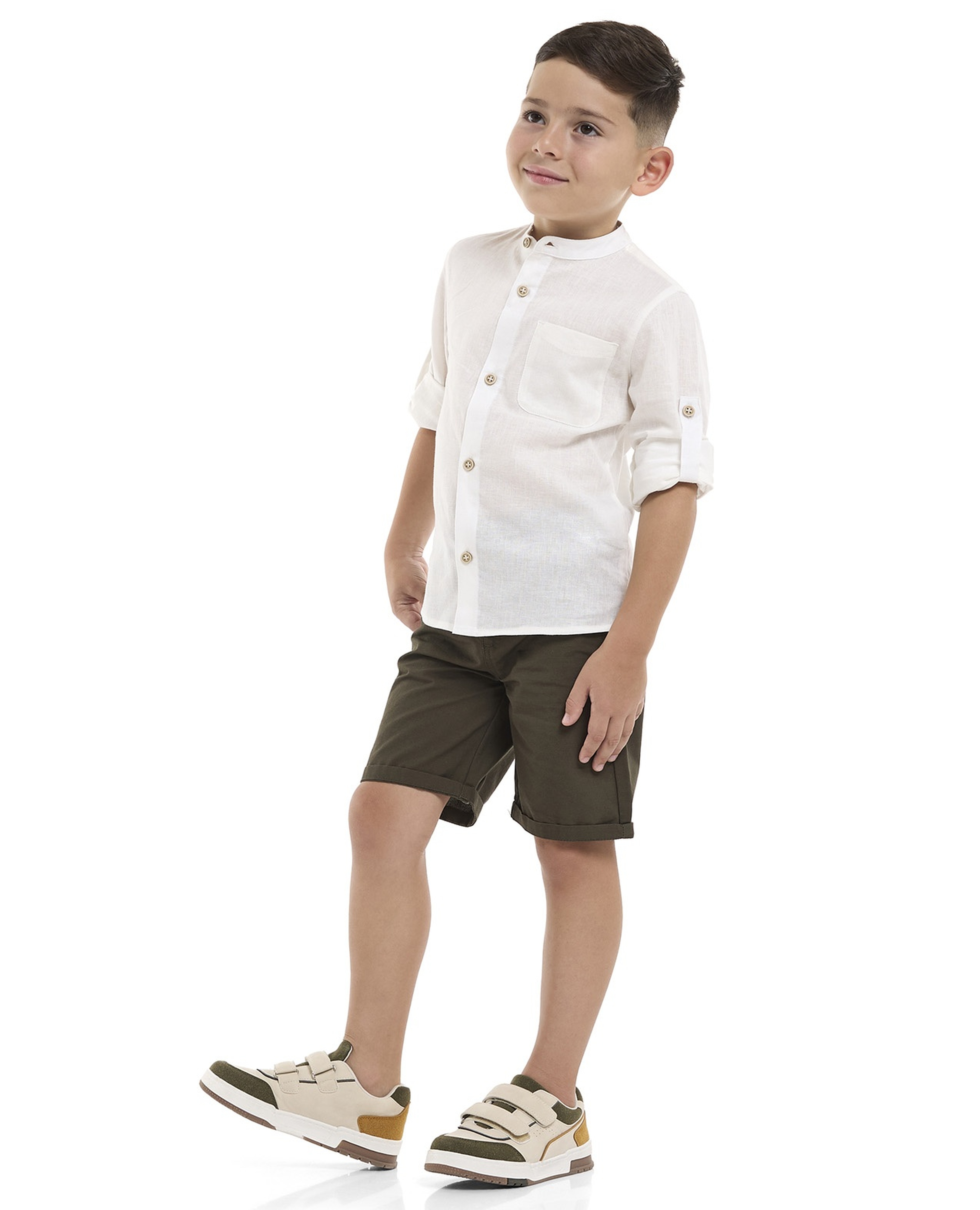 Solid Shorts with Drawstring Waist