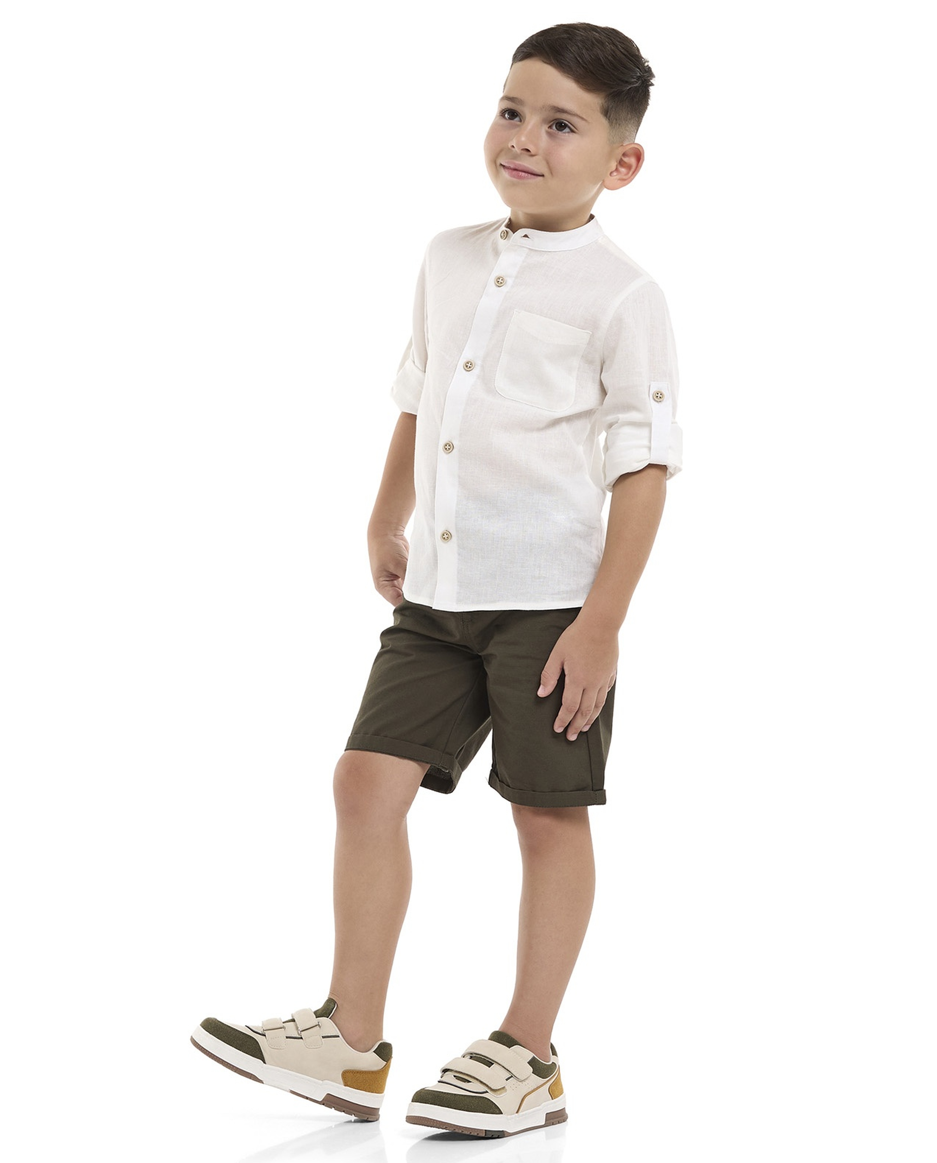 Solid Shorts with Drawstring Waist