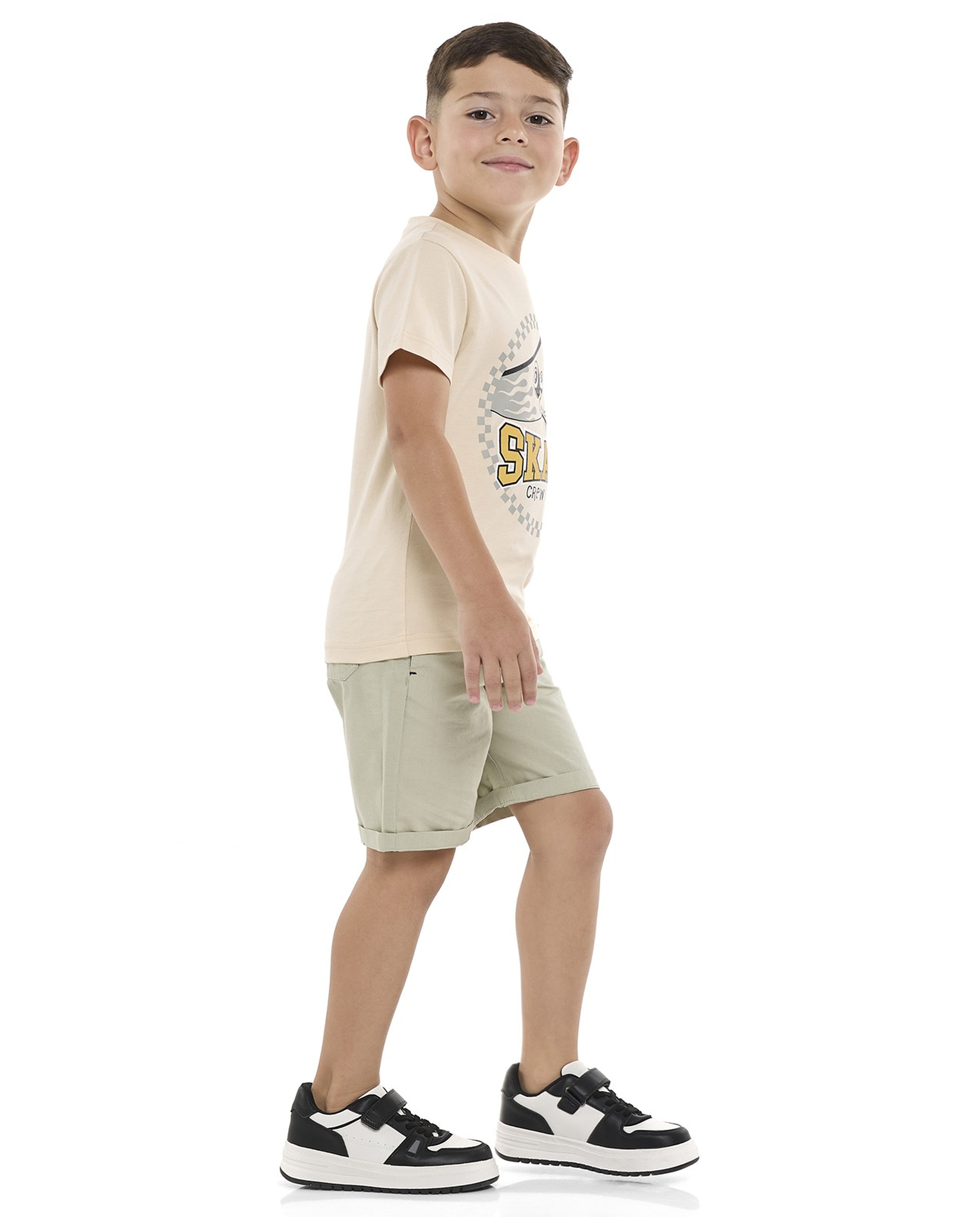 Solid Shorts with Drawstring Waist