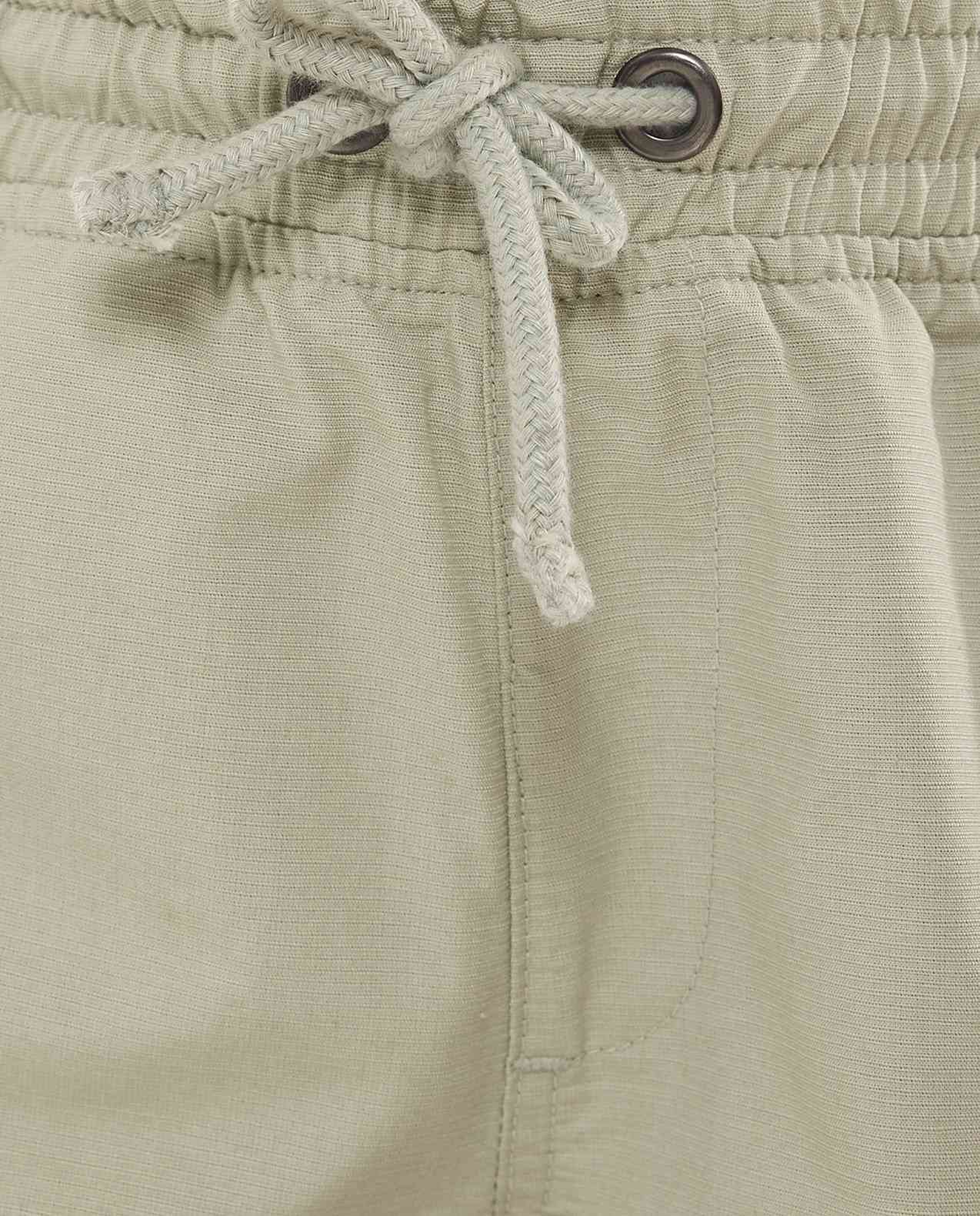 Solid Shorts with Drawstring Waist