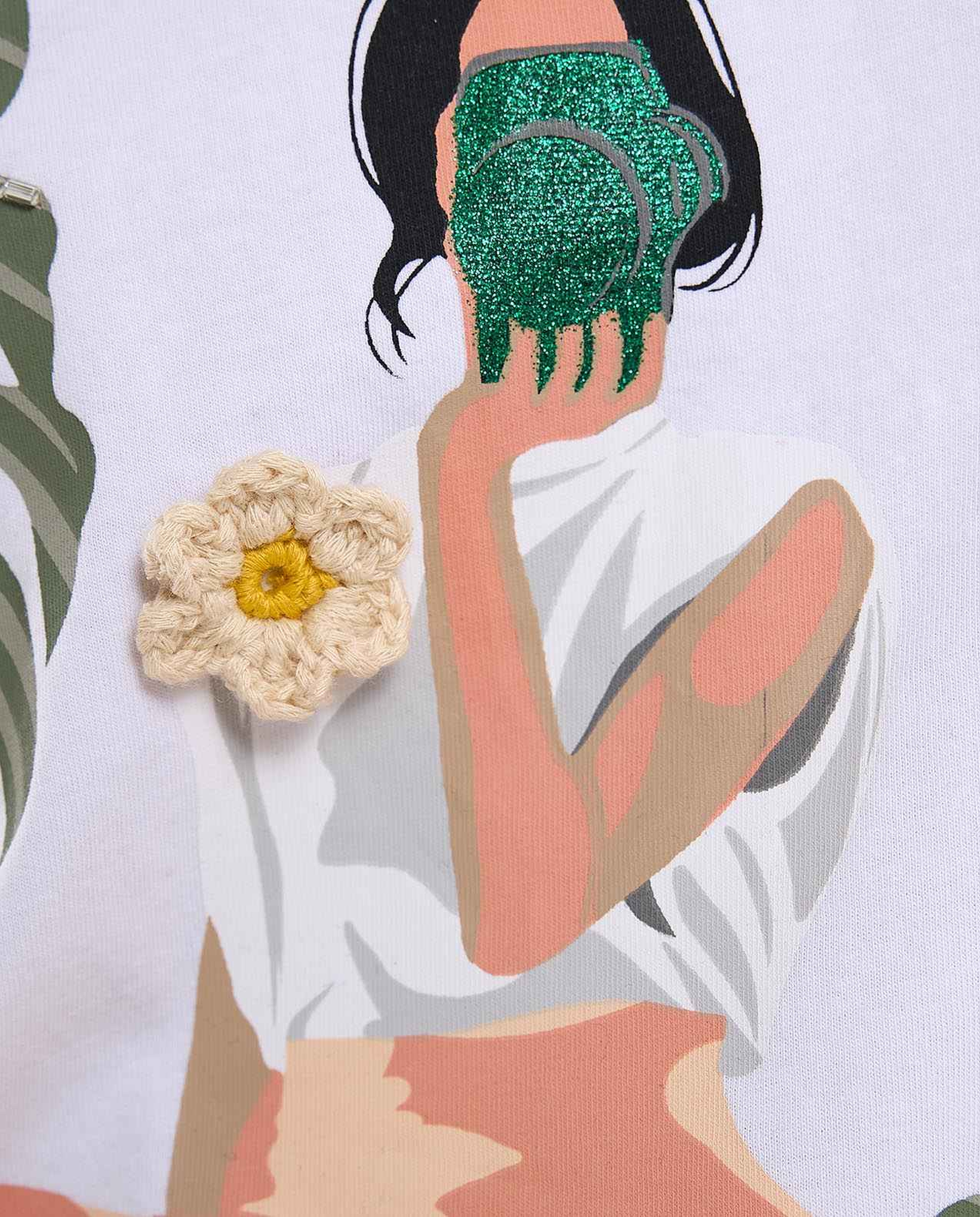 Printed T-Shirt with Crew Neck and Short Sleeves