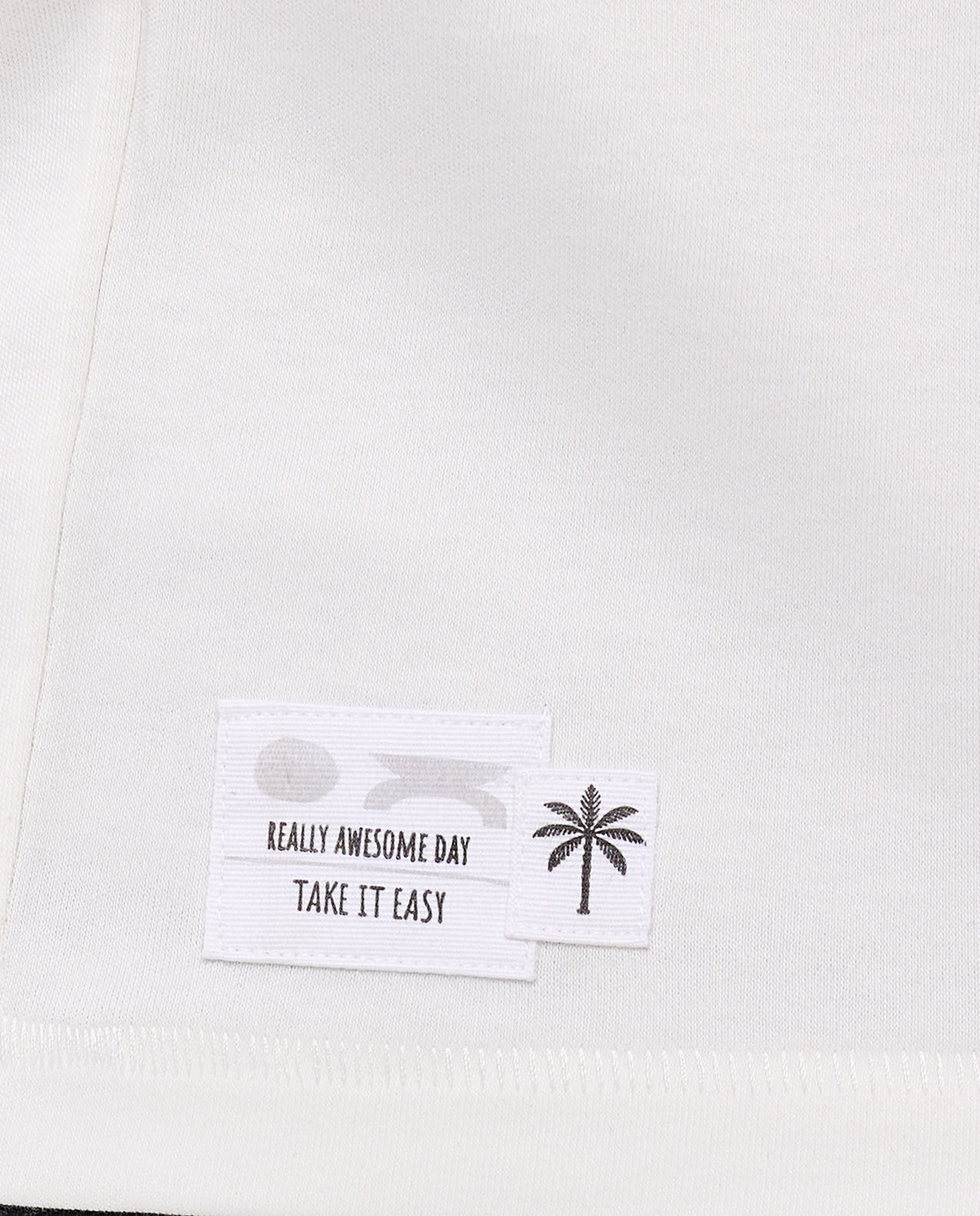 Printed Oversized T-Shirt with Crew Neck and Short Sleeves