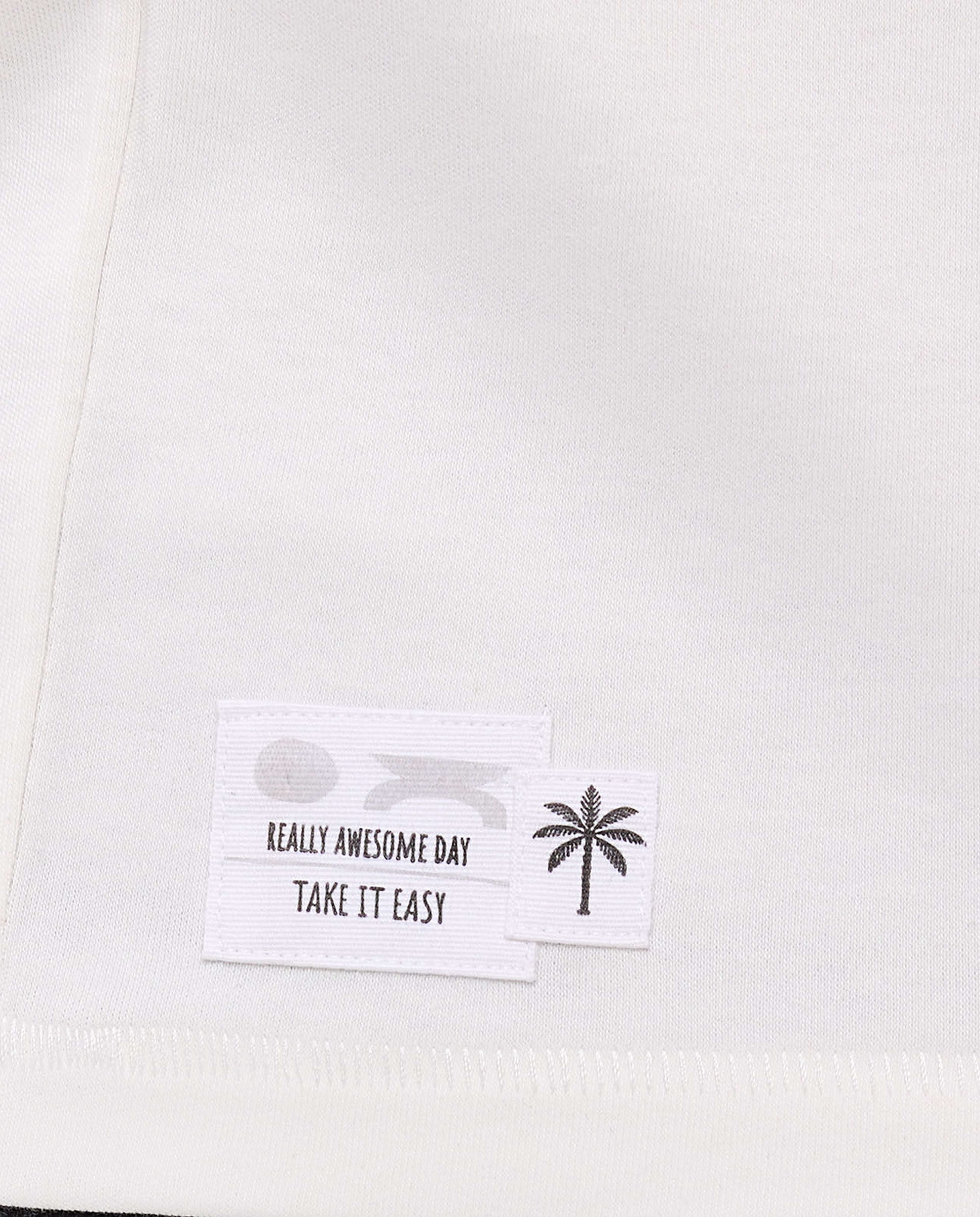 Printed Oversized T-Shirt with Crew Neck and Short Sleeves